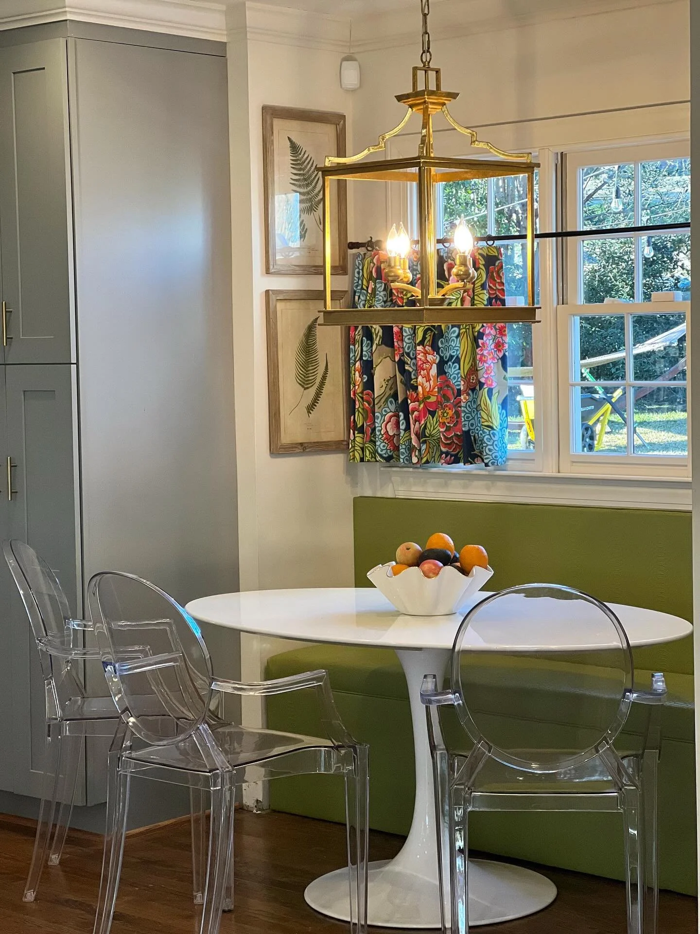 The most cheerful corner for coffee chats, homework breaks, or lingering over dessert.