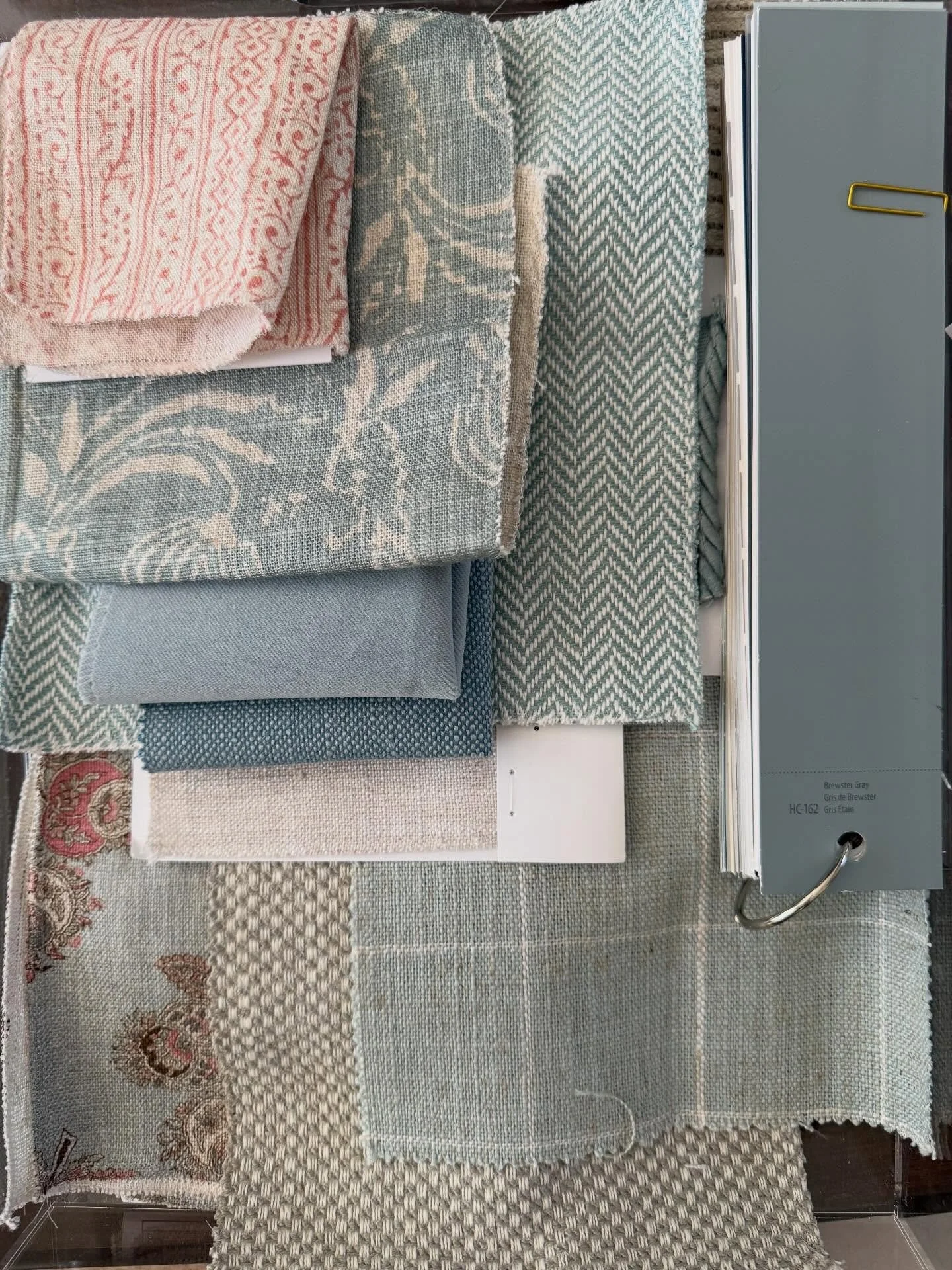 Monday blues? Not here! This blue-green palette is giving all the calm, collected vibes as this space comes to life. Can&rsquo;t wait to see it complete!