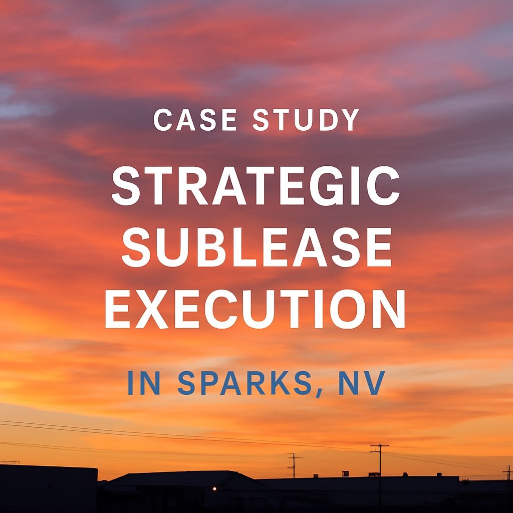 Strategic Sublease Success: How We Navigated Complexity to Close a Win-Win Deal in Sparks, NV