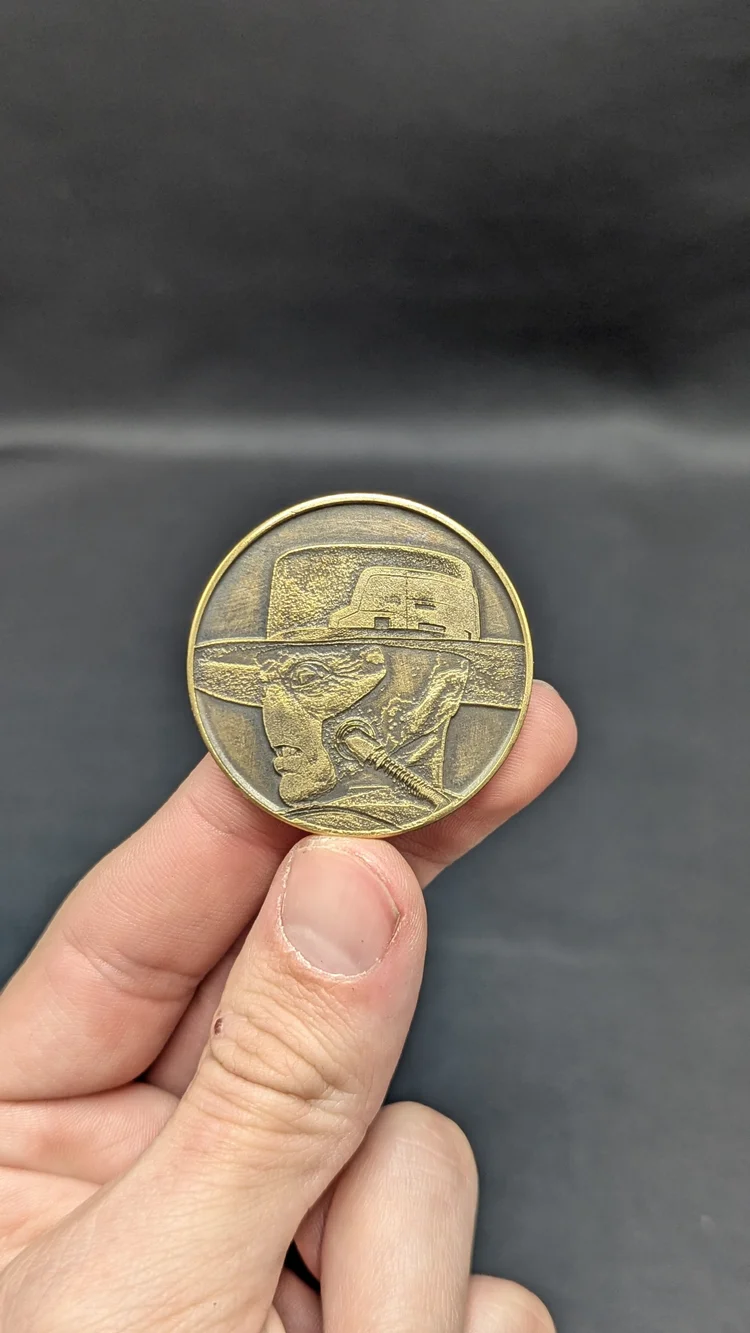 Cad Bane brass coin product photo