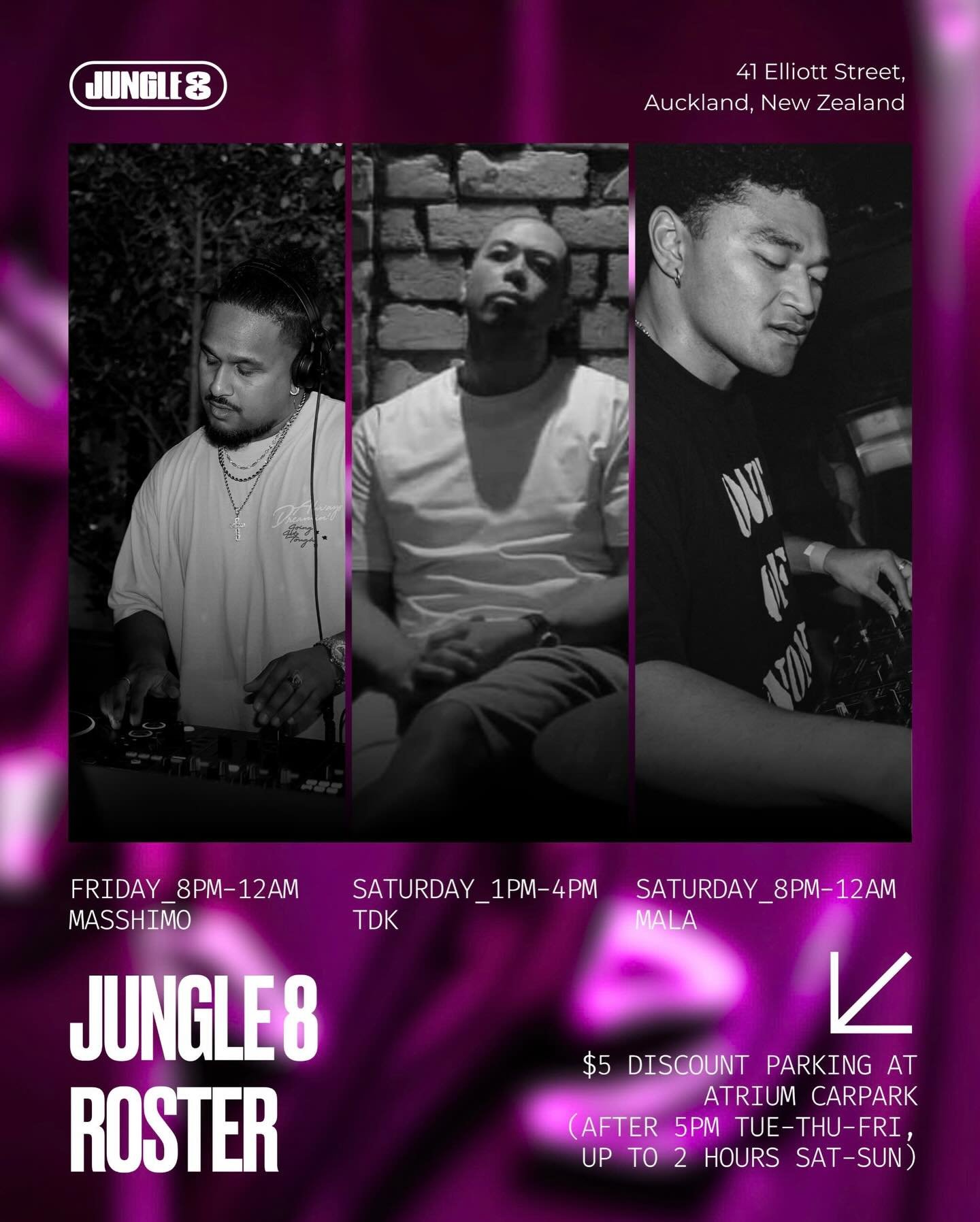 When the DJ drops the beat at Jungle8 and suddenly you forget you said &lsquo;just one drink tonight&rsquo; 🕺🍹🔥
________________________________________
Book now: LINK IN BIO
Address: Elliot Stables, 39 Elliot Street, Auckland CBD.
$5 discount par