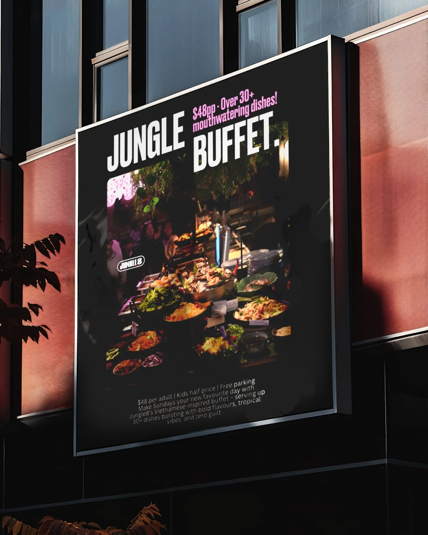 🥢 ALL-YOU-CAN-EAT SUNDAYS at Jungle8! 🌿

✨ $48 per adult | Kids half price | Free parking
Make Sundays your new favourite day with Jungle8&rsquo;s Vietnamese-inspired buffet &ndash; serving up 30+ dishes bursting with bold flavours, tropical vibes,