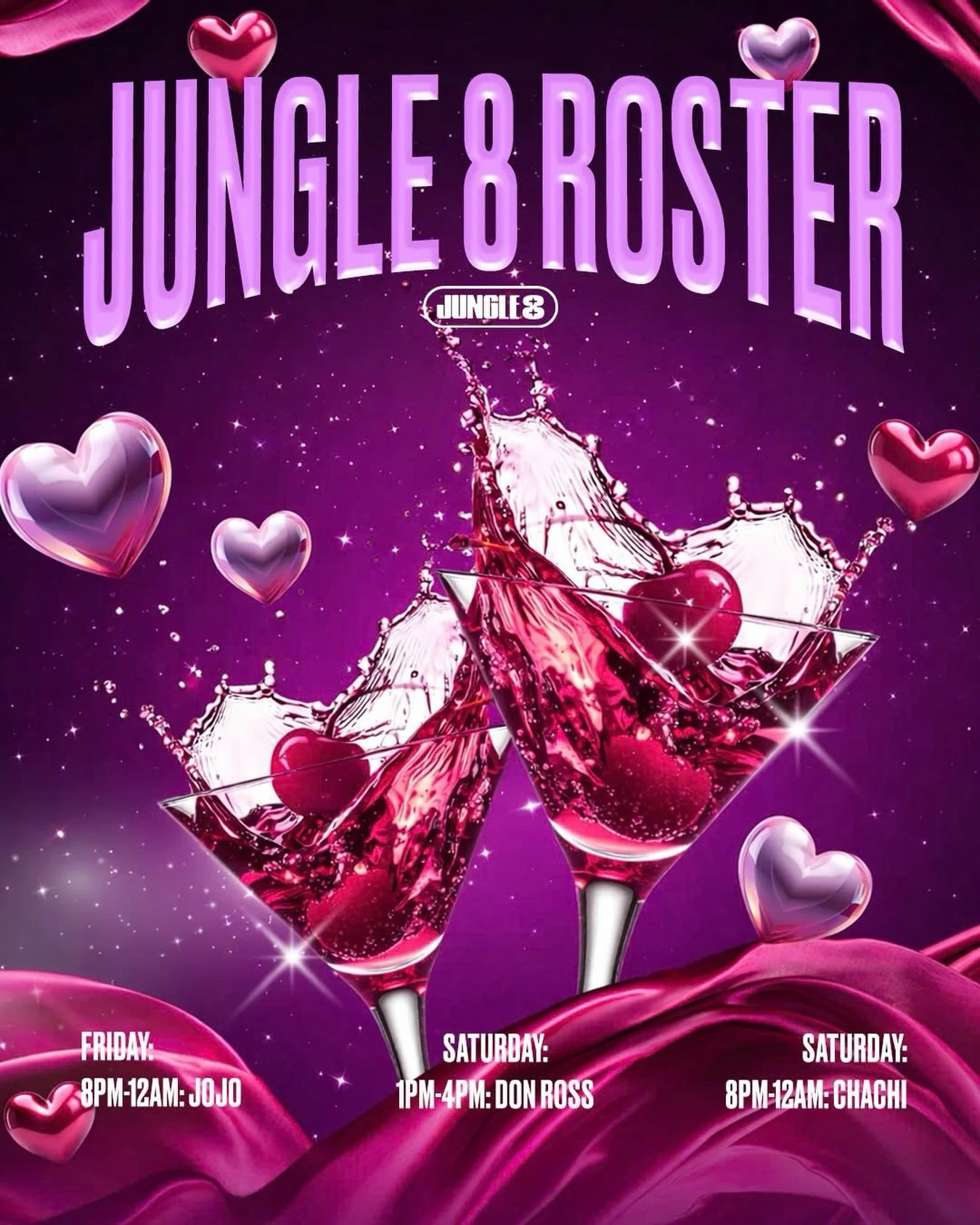 Good food. Cold drinks. DJs on repeat 🎧🔥
This is how Jungle8 does nights 🌿✨
Book now: LINK IN BIO
 Address: Elliot Stables, 39 Elliot Street, Auckland CBD.
 $5 discount parking at Atrium Carpark (after 5pm TUE-THU-FRI, up to 2 hours SAT-SUN)
#NZFo