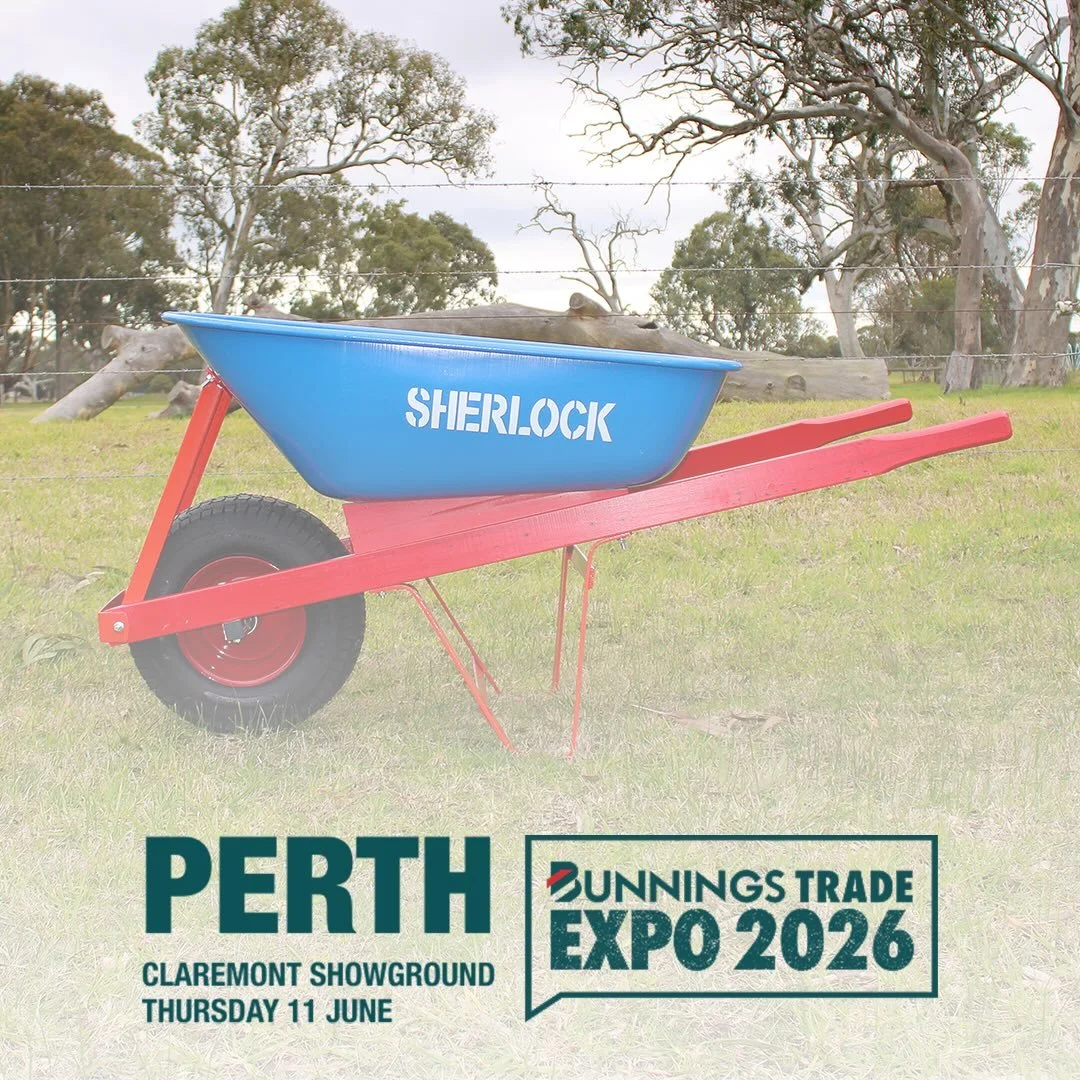 Join us at the @bunnings Trade Expo in Perth 🧰

⏰ Thursday 11th June 12pm - 7pm
📍 Claremont Showgrounds
📌 Site 121

@bunningstradeau

#SherlockWheelbarrows