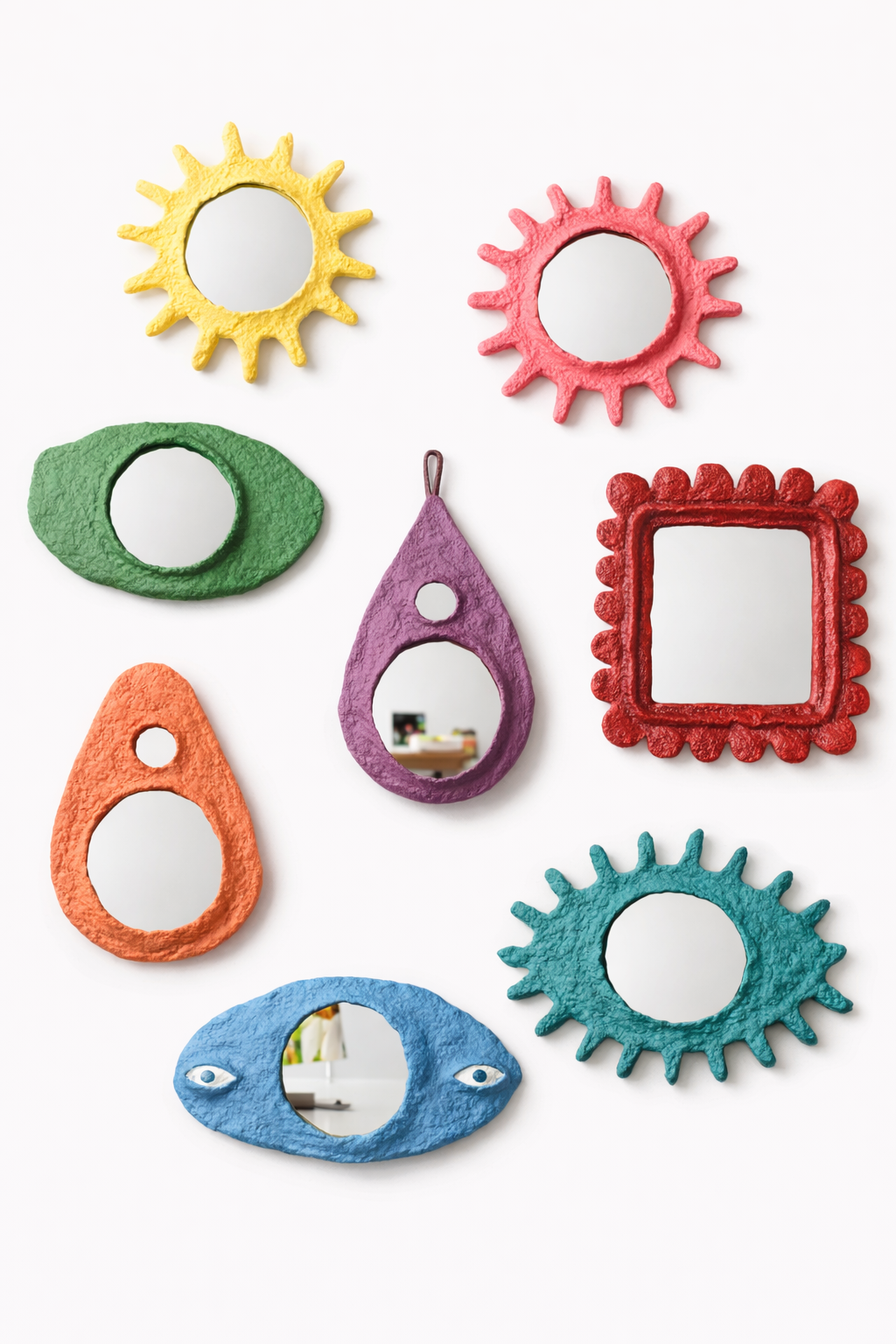 Statement Paper Clay Mirror