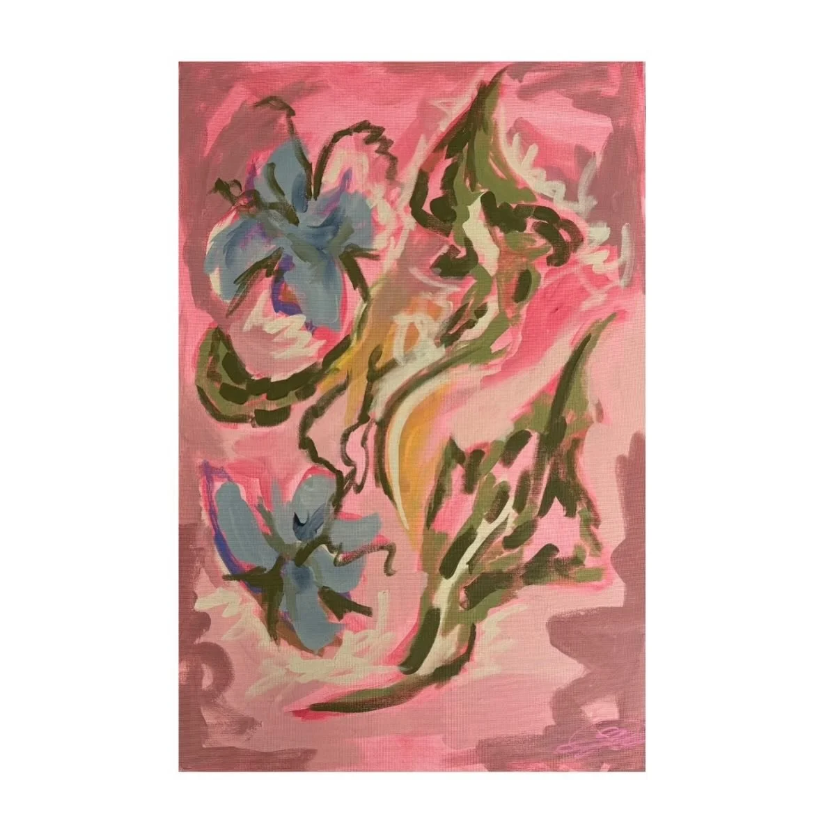 &lsquo;Form&rsquo; - acrylic on canvas, diptych