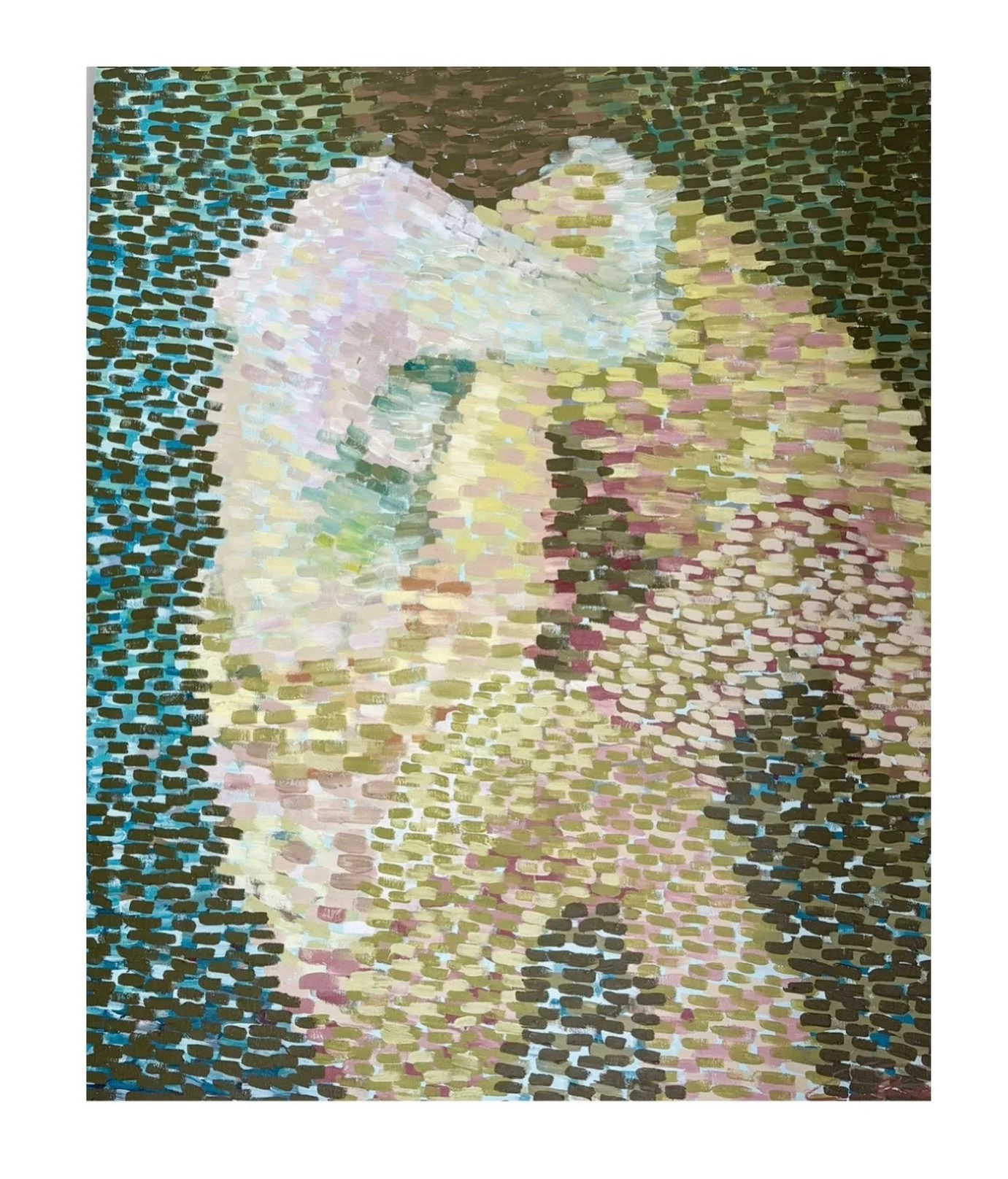 &ldquo;Tighter&rdquo; - house grade wall paint on canvas. FOR SALE.
Message for more details.