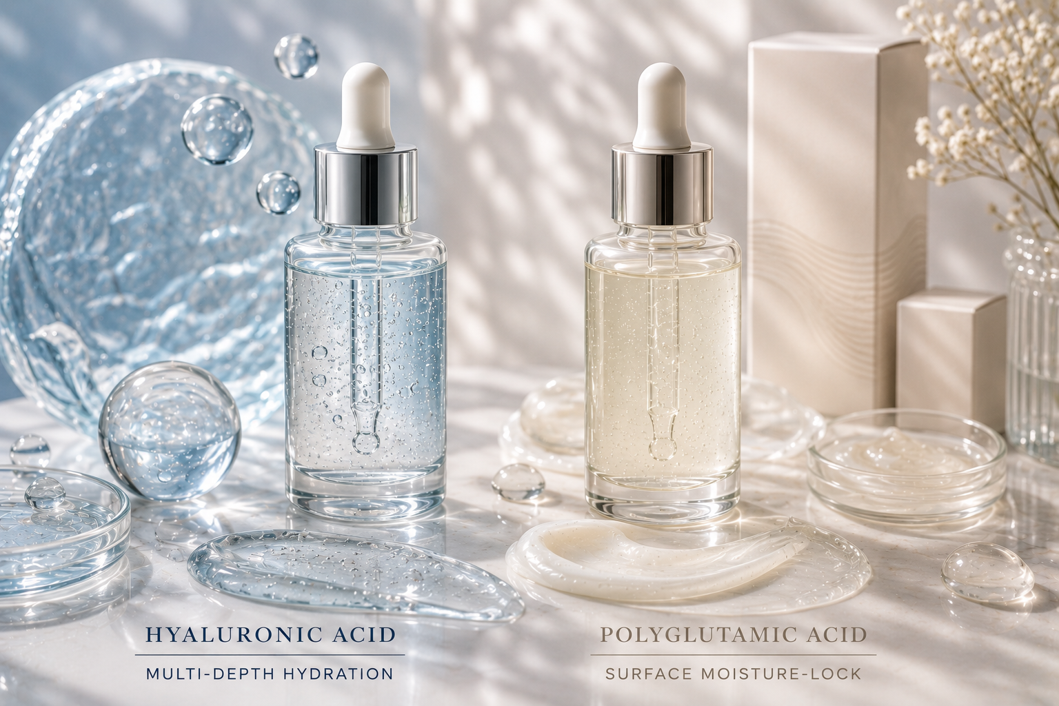 Polyglutamic Acid vs Hyaluronic Acid: The Hydration Showdown