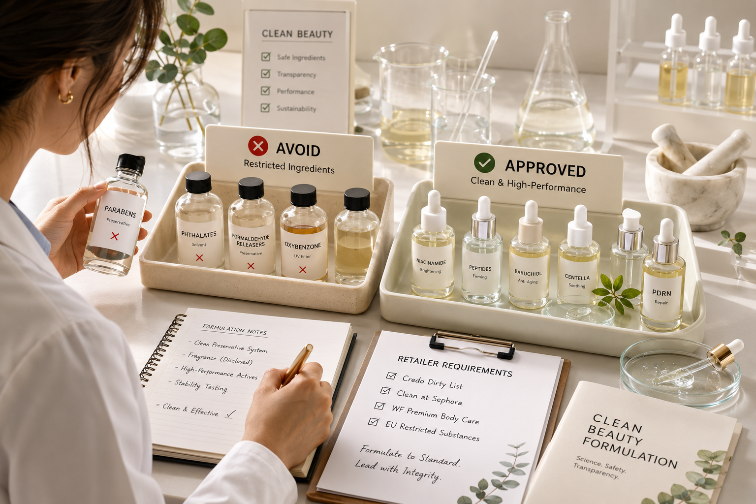 The Clean Beauty Dirty List: Ingredients Brands Avoid (and How to Formulate Around Them)