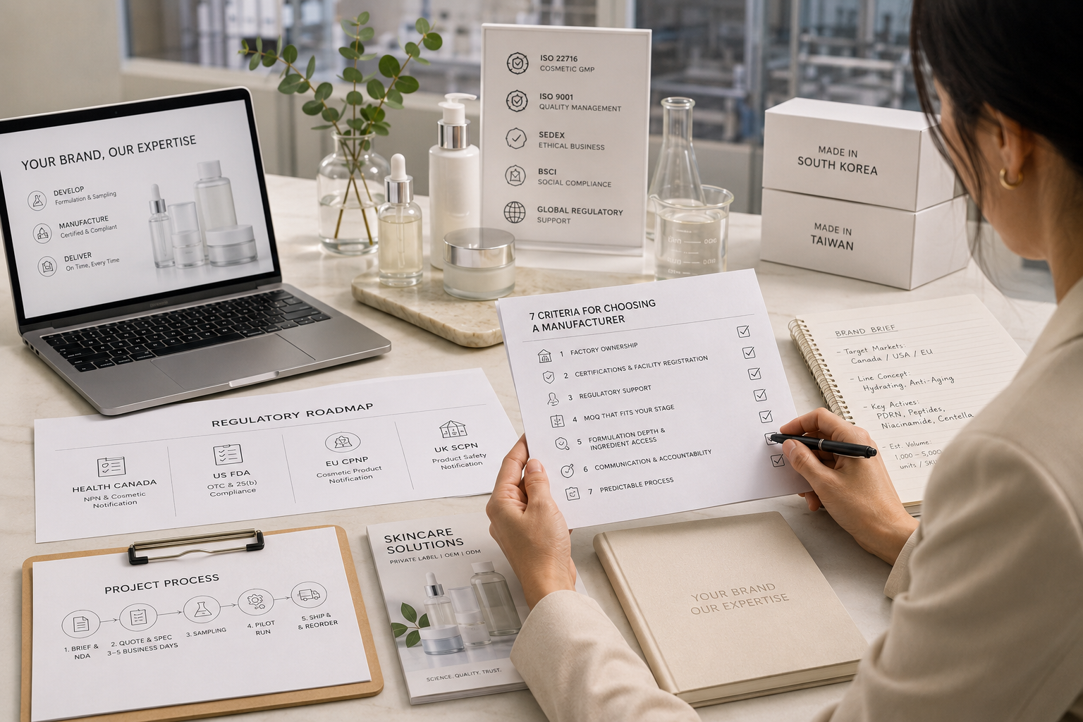 How to Choose a Private Label Skincare Manufacturer: 7 Criteria
