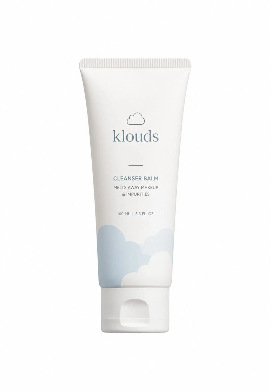 Private label cleansing balm in white squeeze tube