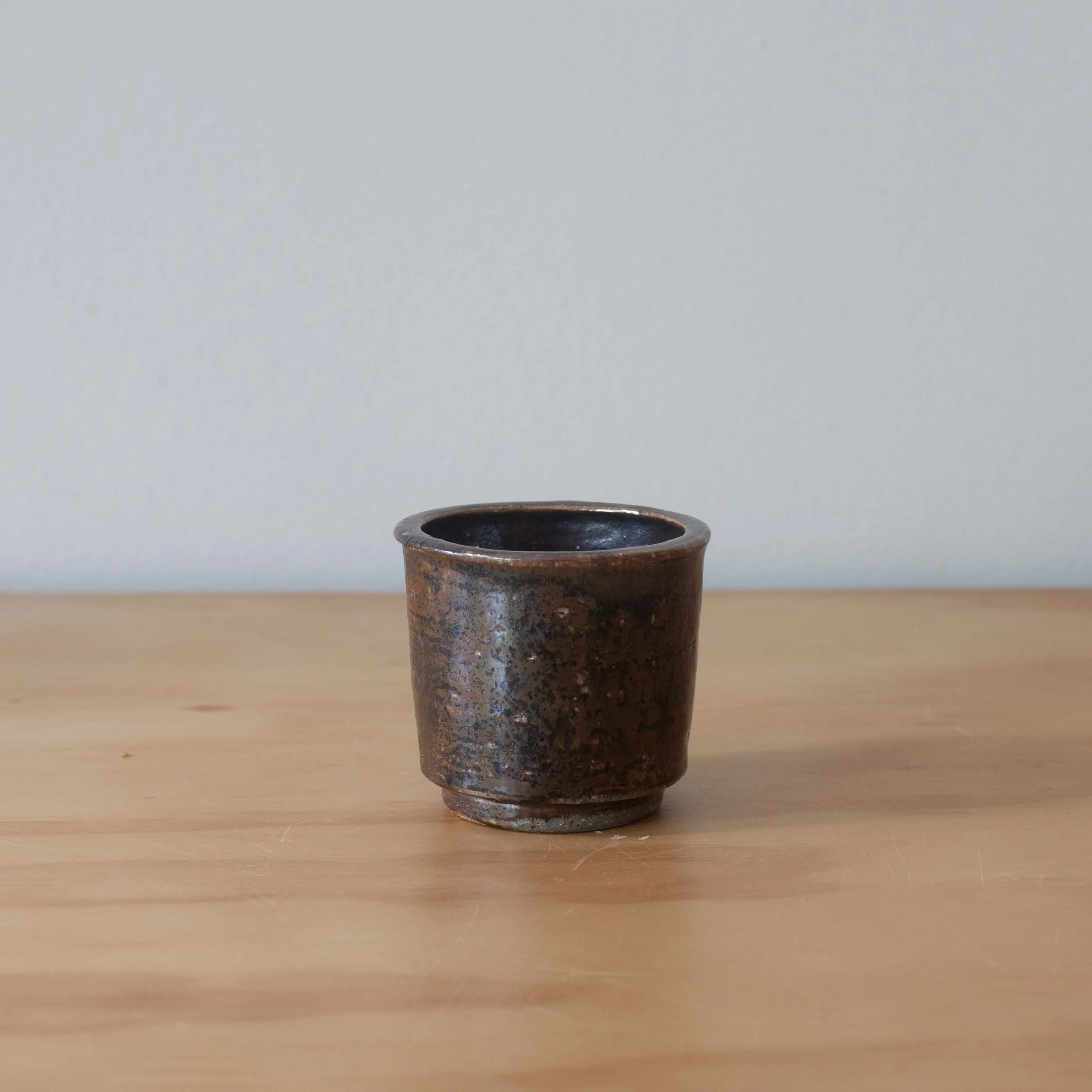 Sake cup, soda wood fired