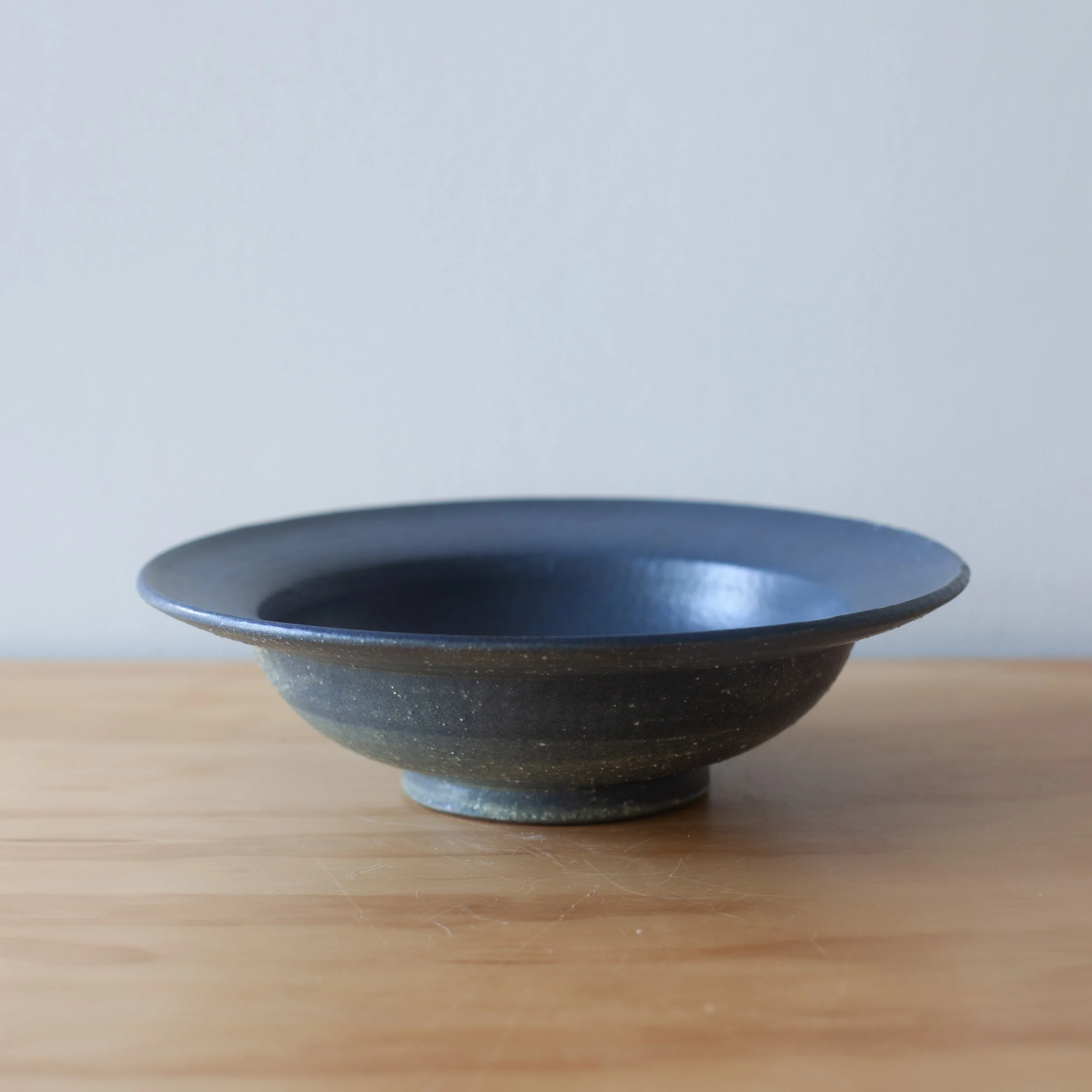 Medium bowl, granular blue glaze
