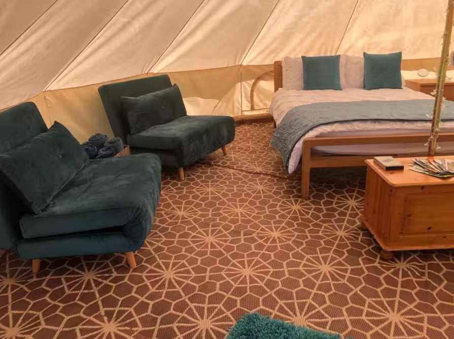 Glamping Bell Tent Oswestry Shropshire Fords Farm Airbnb Booking.com Google Forte Stays Self Catering Accommodation Near Shrewsbury Place to Stay near Oswestry