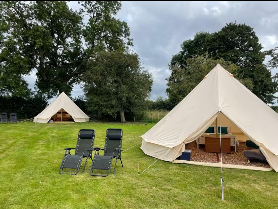 Glamping Bell Tent Oswestry Shropshire Fords Farm Airbnb Booking.com Google Forte Stays Self Catering Accommodation Near Shrewsbury Place to Stay near Oswestry