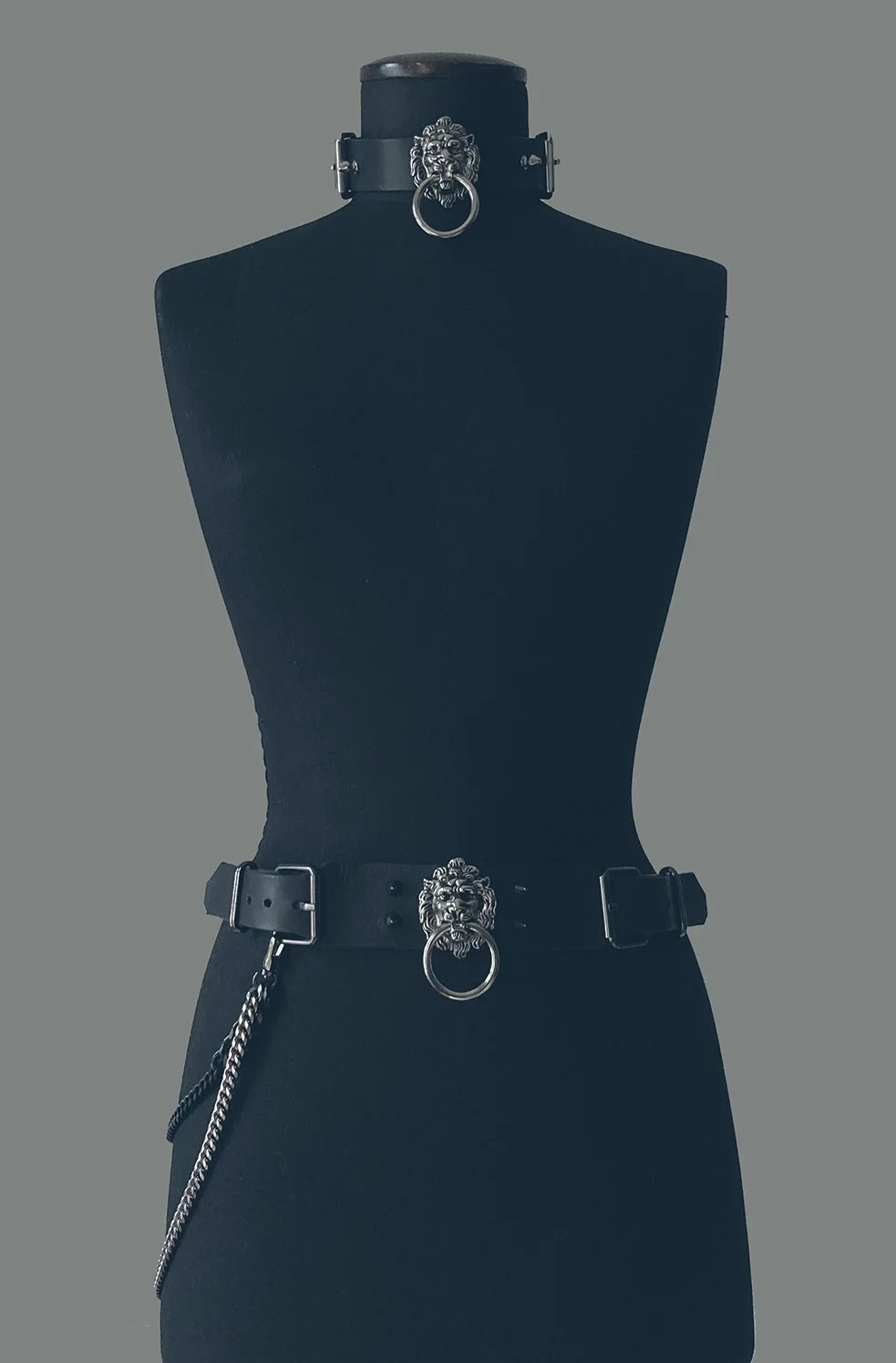 Set Lion Coker and Belt Black leather2.jpg