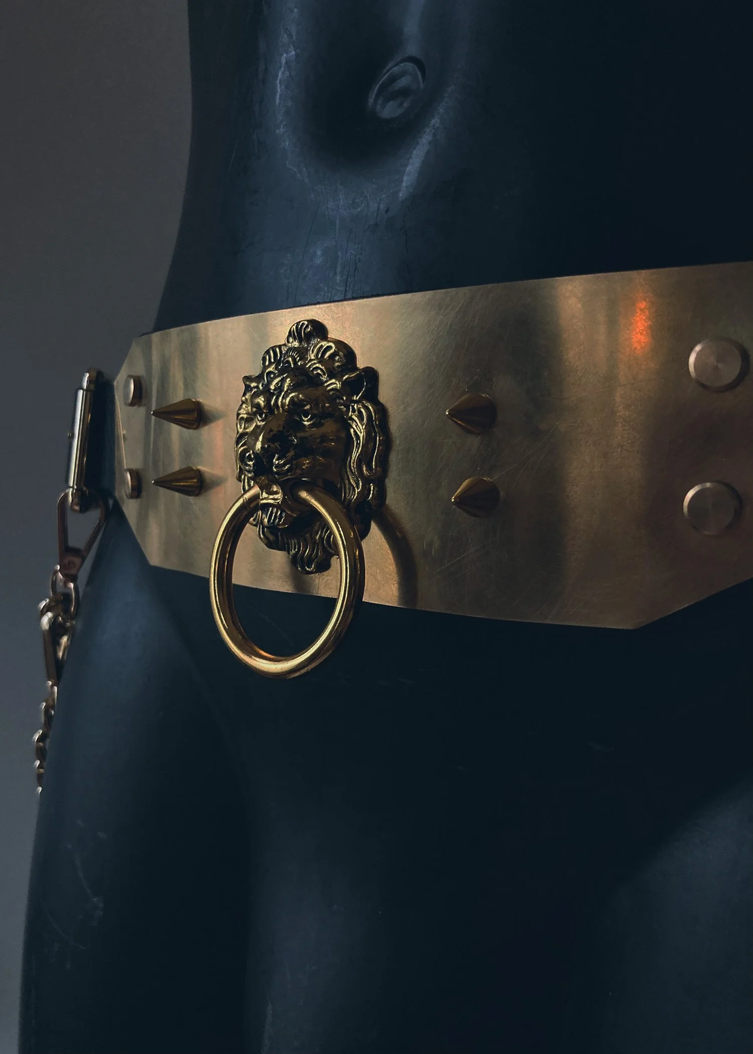 Lion Belt Gold · Metal & Leather