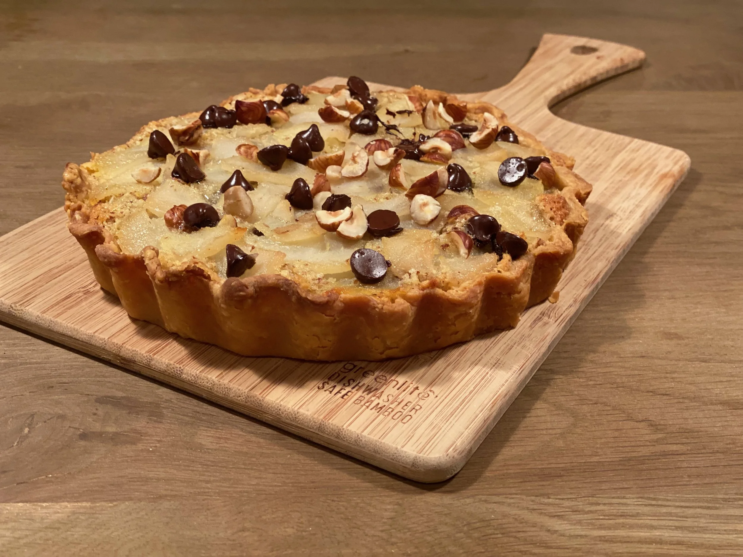 Pear Hazelnut Ganache Tart