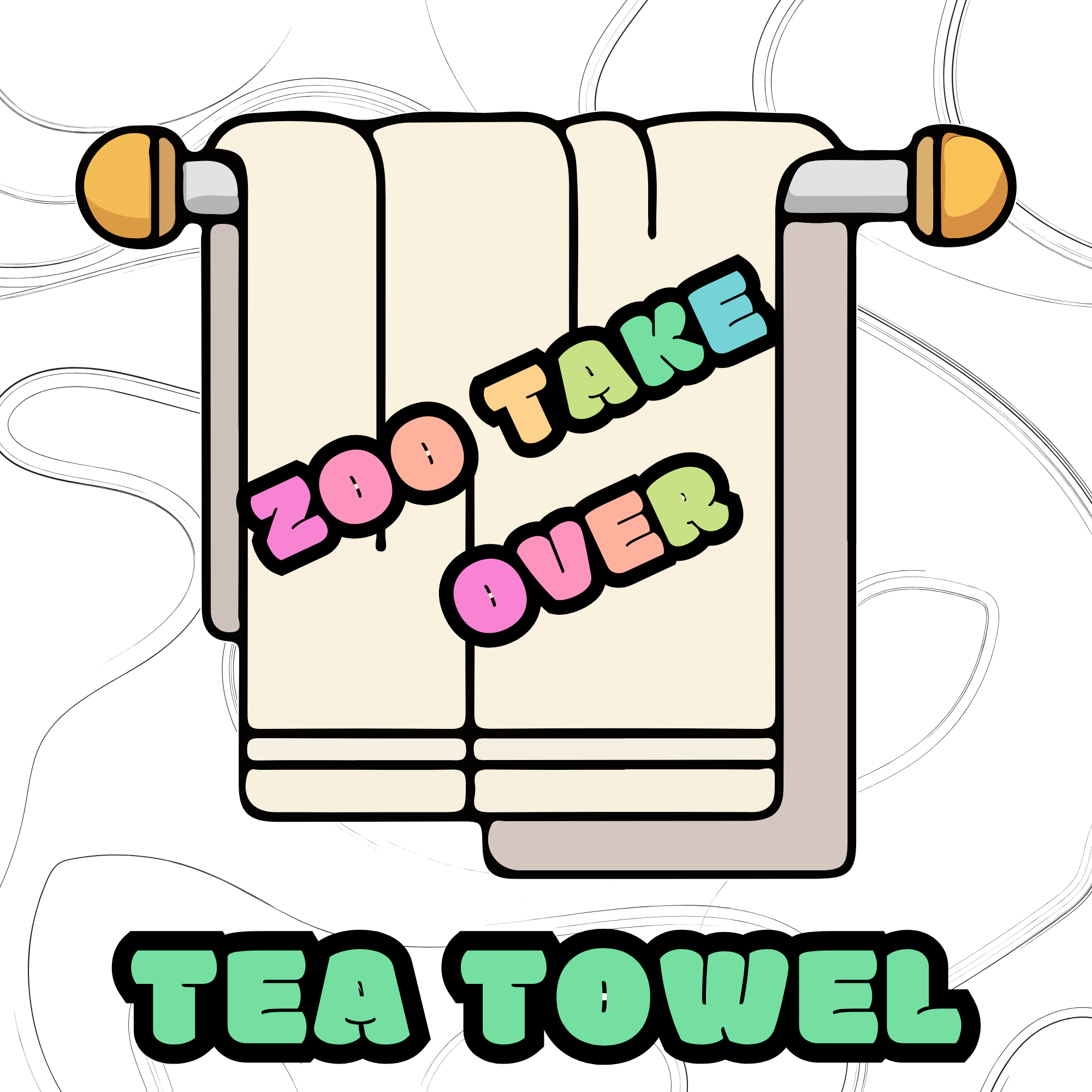 Tea Towels - Zoo Takeover