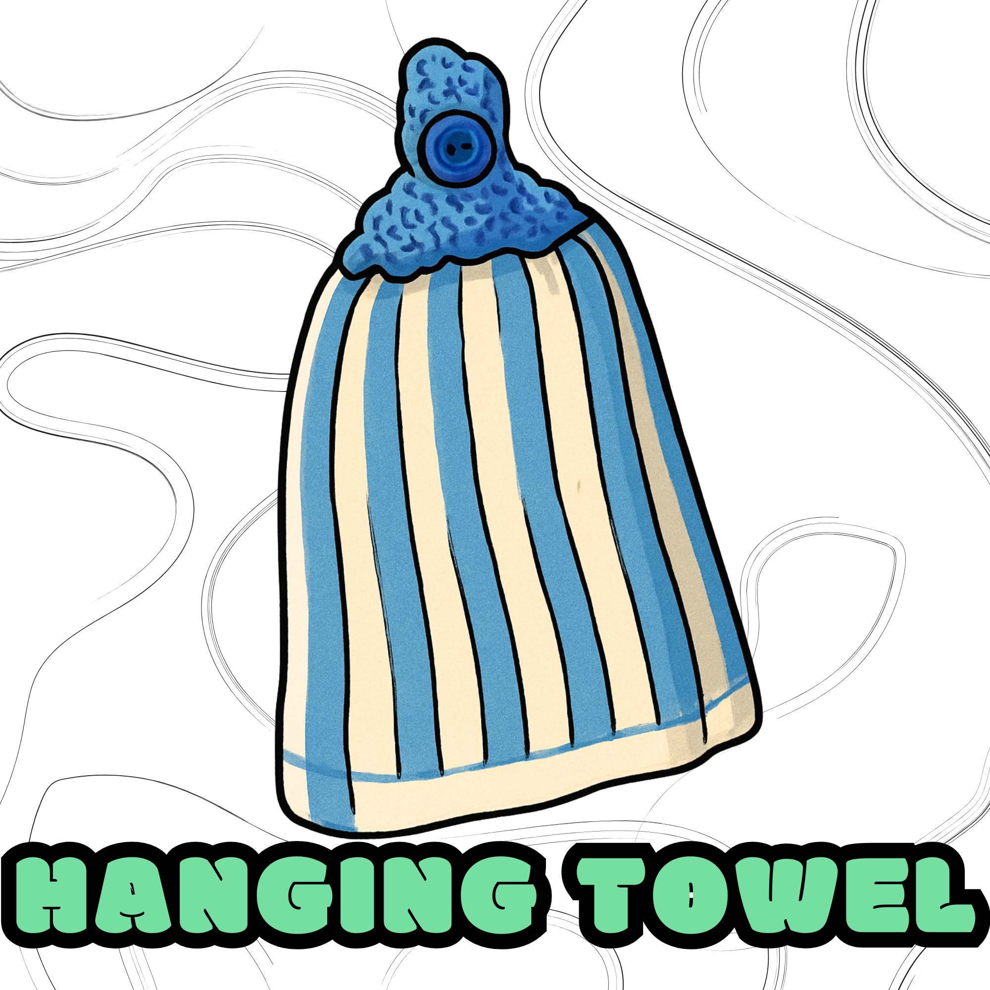 Tea Towel - Knitted Hangers