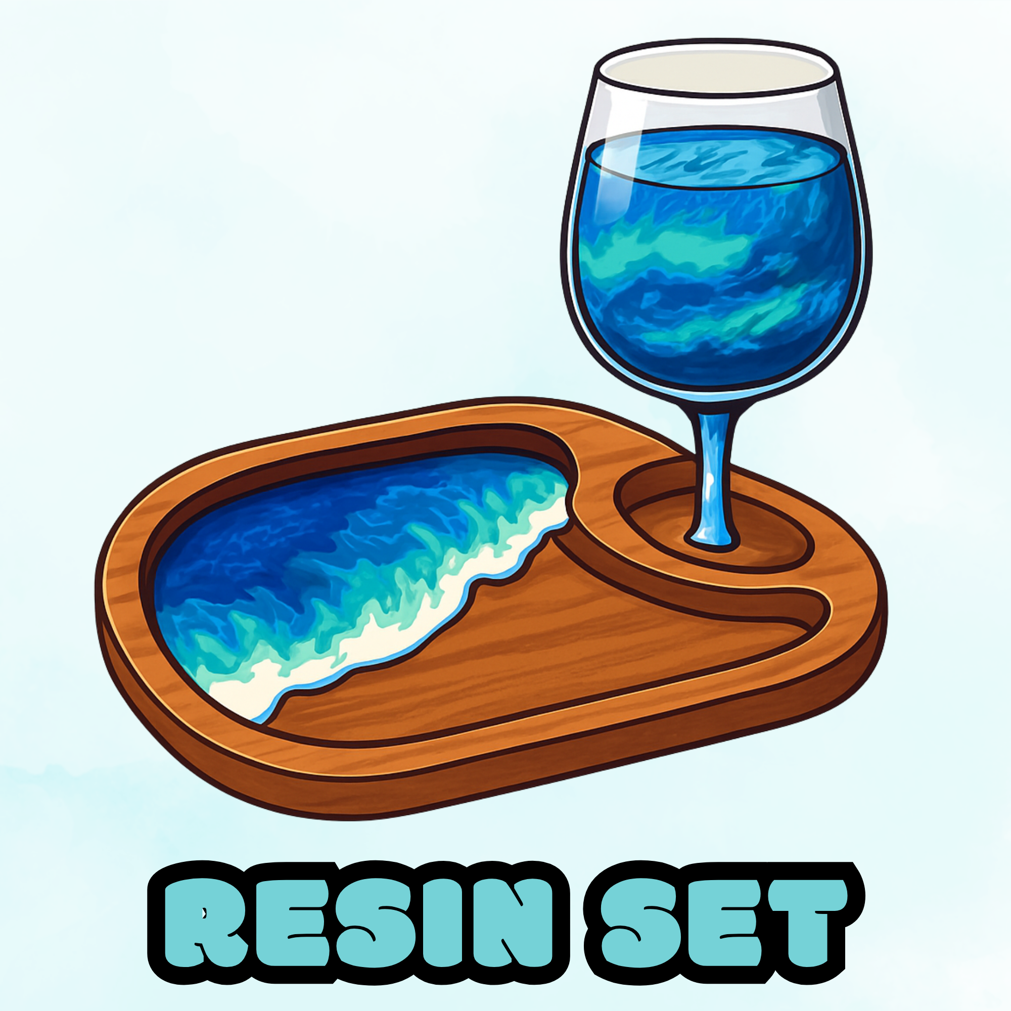 Resin Cheese Wine Set