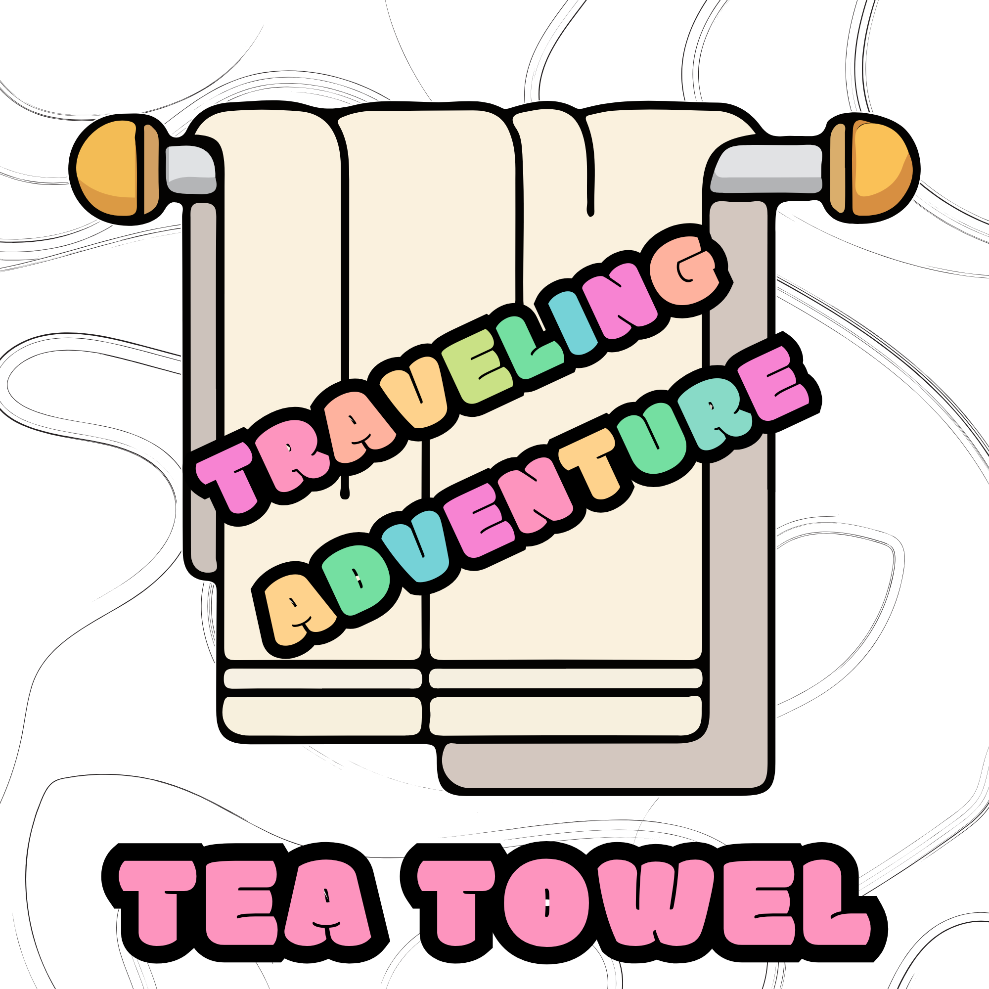 Tea Towels - Traveling Adventure