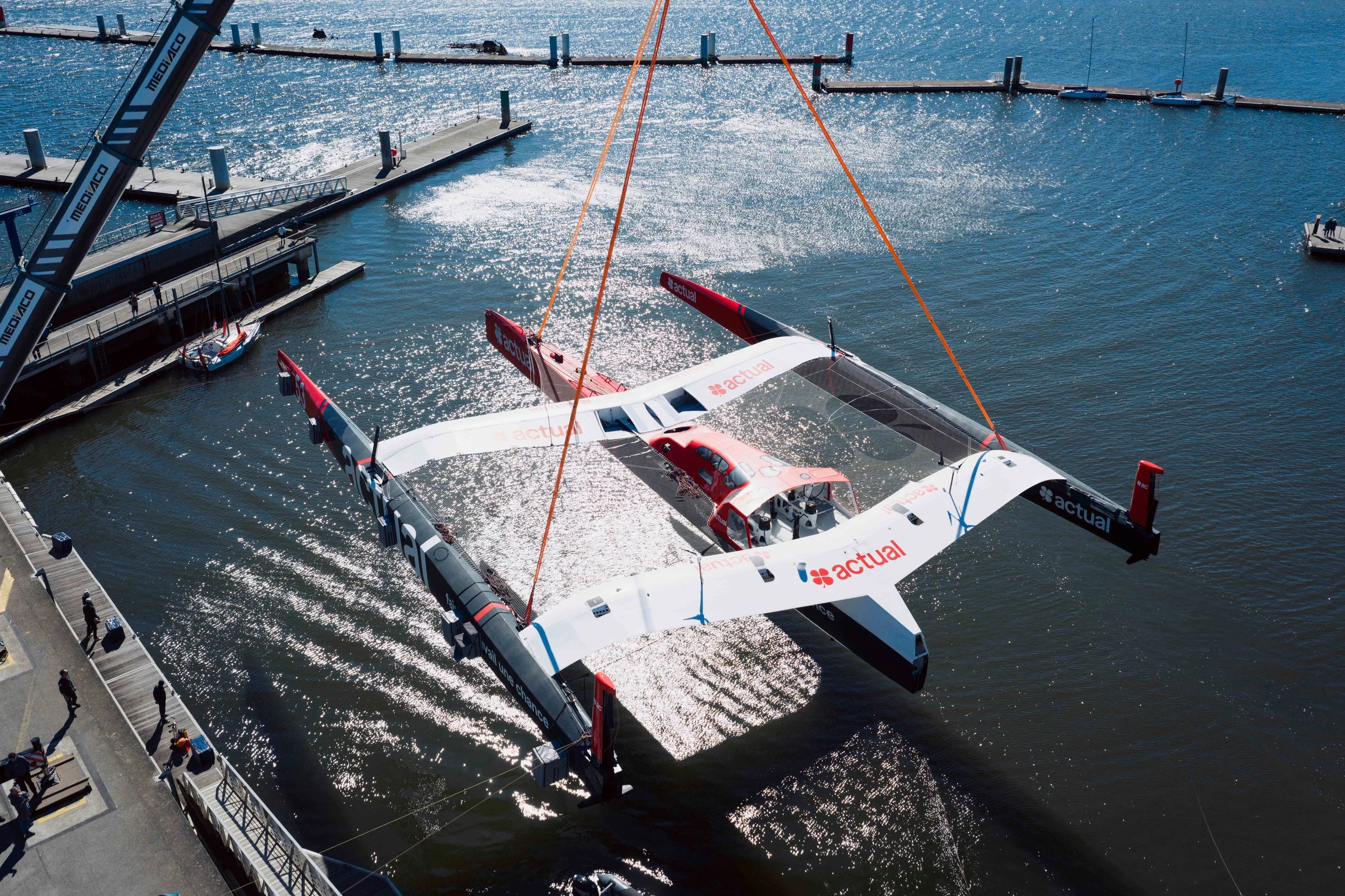 Mise à l'eau d'Actual Ultim 4 : cap sur une nouvelle saison
