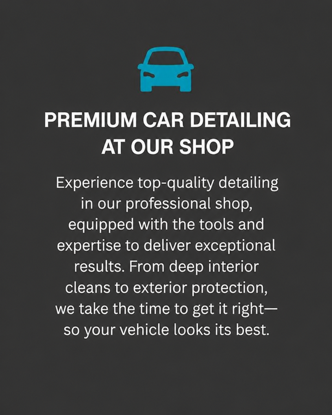 premium car detailing shop in calgary