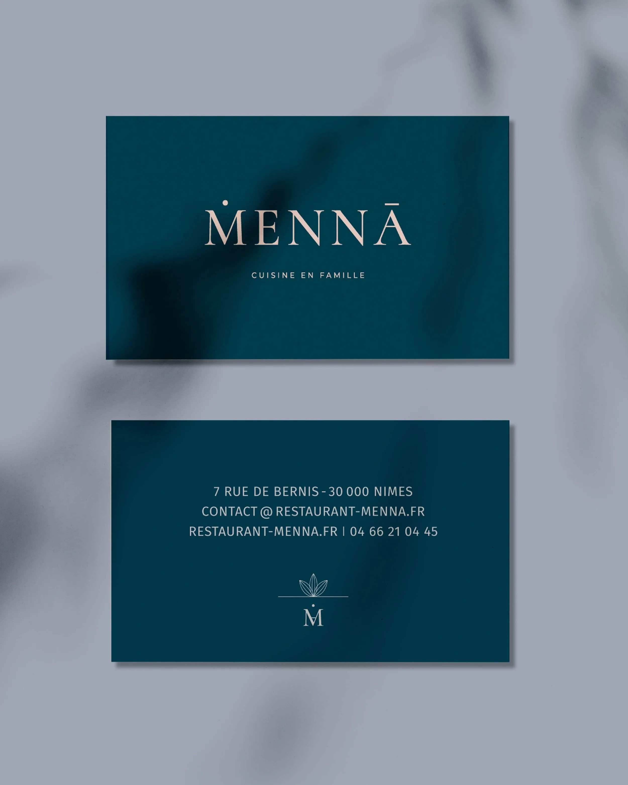 Cartes de visite un restaurant nîmois