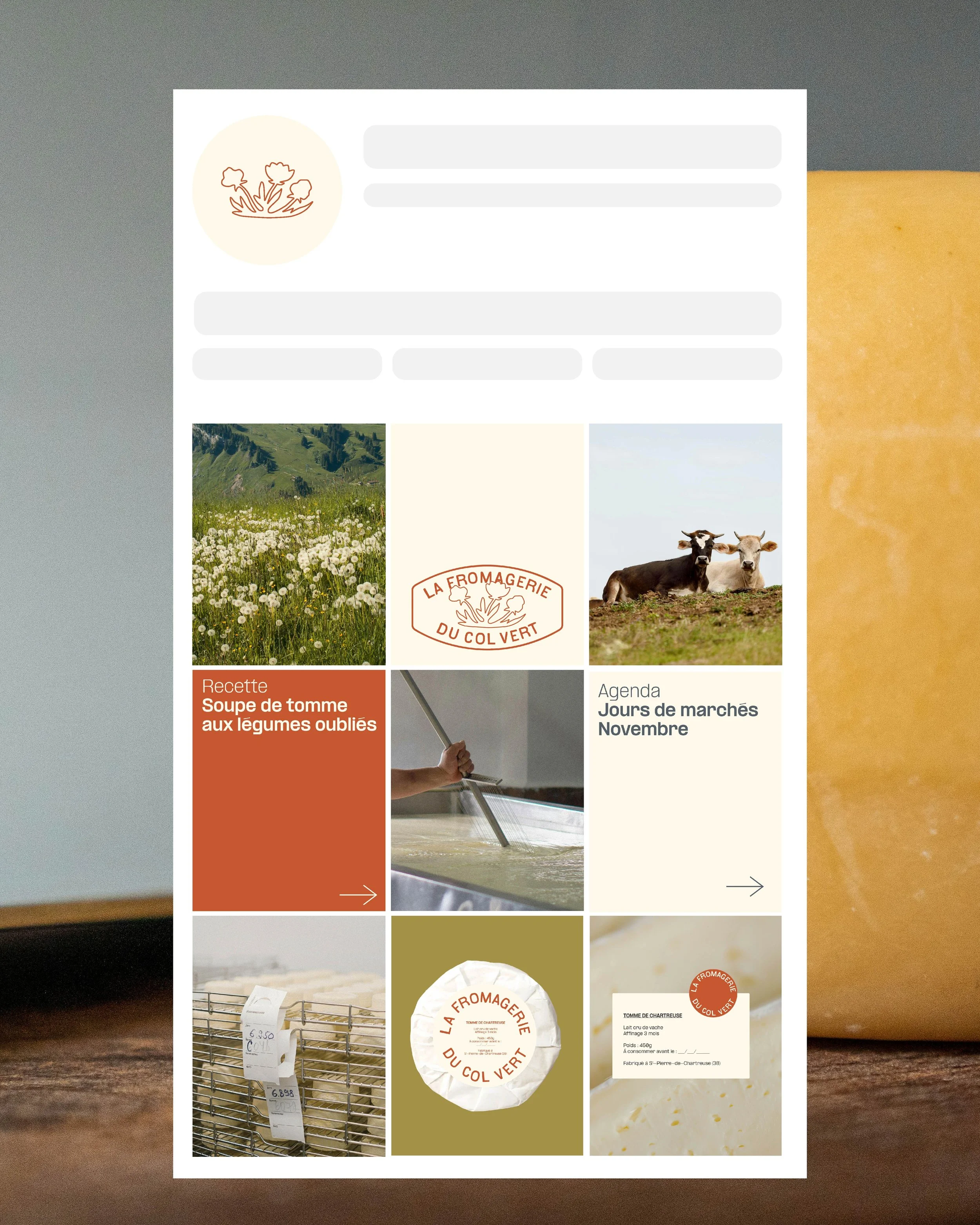 Réseaux-sociaux logo artisan fromager à Marseille