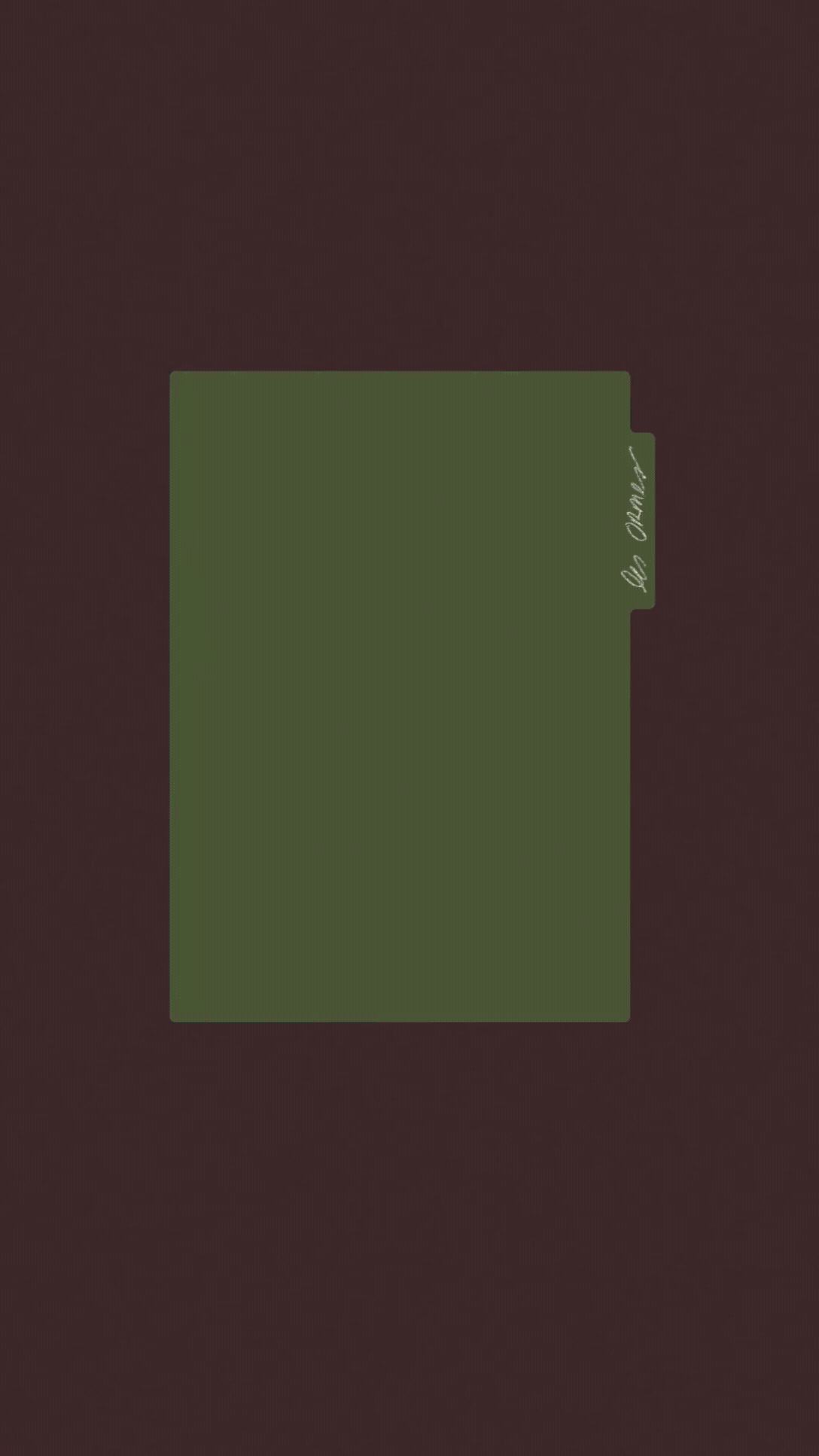 Une carte verte avec l'inscription 'le Omon' écrite en blanc en diagonale sur le rabat.