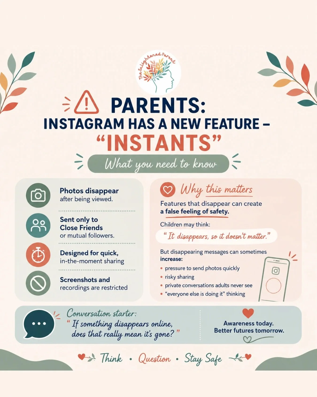 Instagram has quietly introduced a new feature called Instants - a way of sending photos through DMs that disappear after they&rsquo;ve been viewed. 

At first glance, this might seem harmless. Teenagers already use disappearing messages across lots 