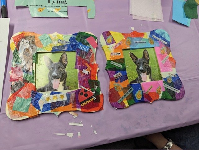 project: collage frames - multi media/paper
topic: framing your feelings