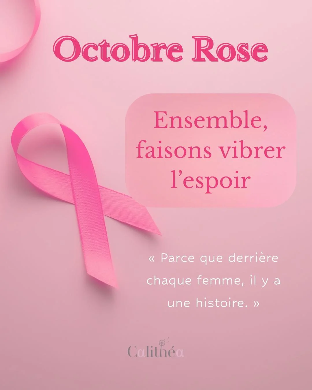 🎀 Octobre Rose 2025 : ensemble, plus fortes 🎀

Si vous me suivez, vous savez qu&rsquo;avec Calith&eacute;a j&rsquo;ai &agrave; c&oelig;ur d&rsquo;accompagner les entrepreneuses &agrave; revenir &agrave; l&rsquo;essentiel et &agrave; all&eacute;ger 