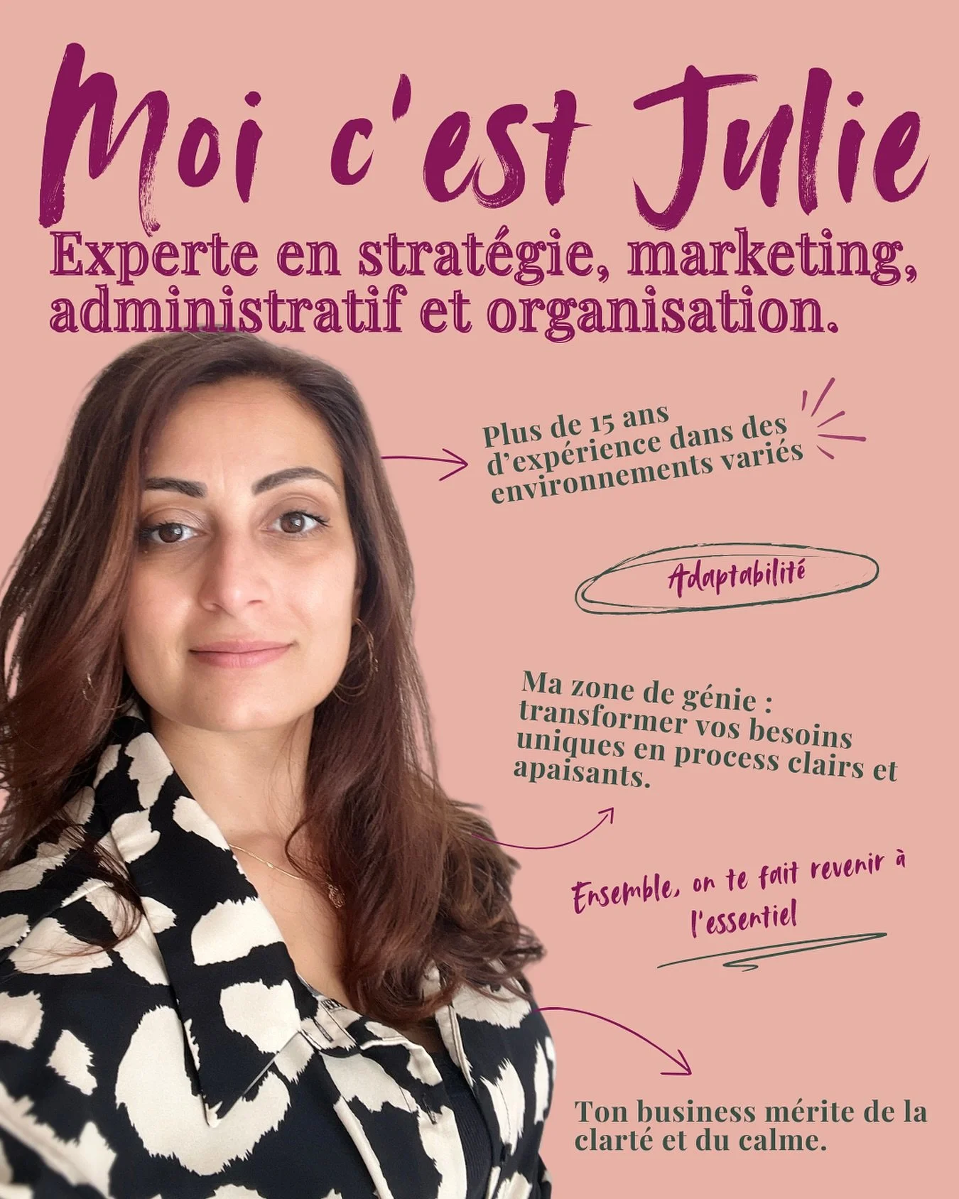 ✨Je me pr&eacute;sente (enfin !)✨
&Ccedil;a fait un moment qu&rsquo;on discute ici.
Je te parle de strat&eacute;gie, d&rsquo;organisation, de marketing et de clart&eacute; 🌿

Mais j&rsquo;ai oubli&eacute; une chose essentielle : me pr&eacute;senter.