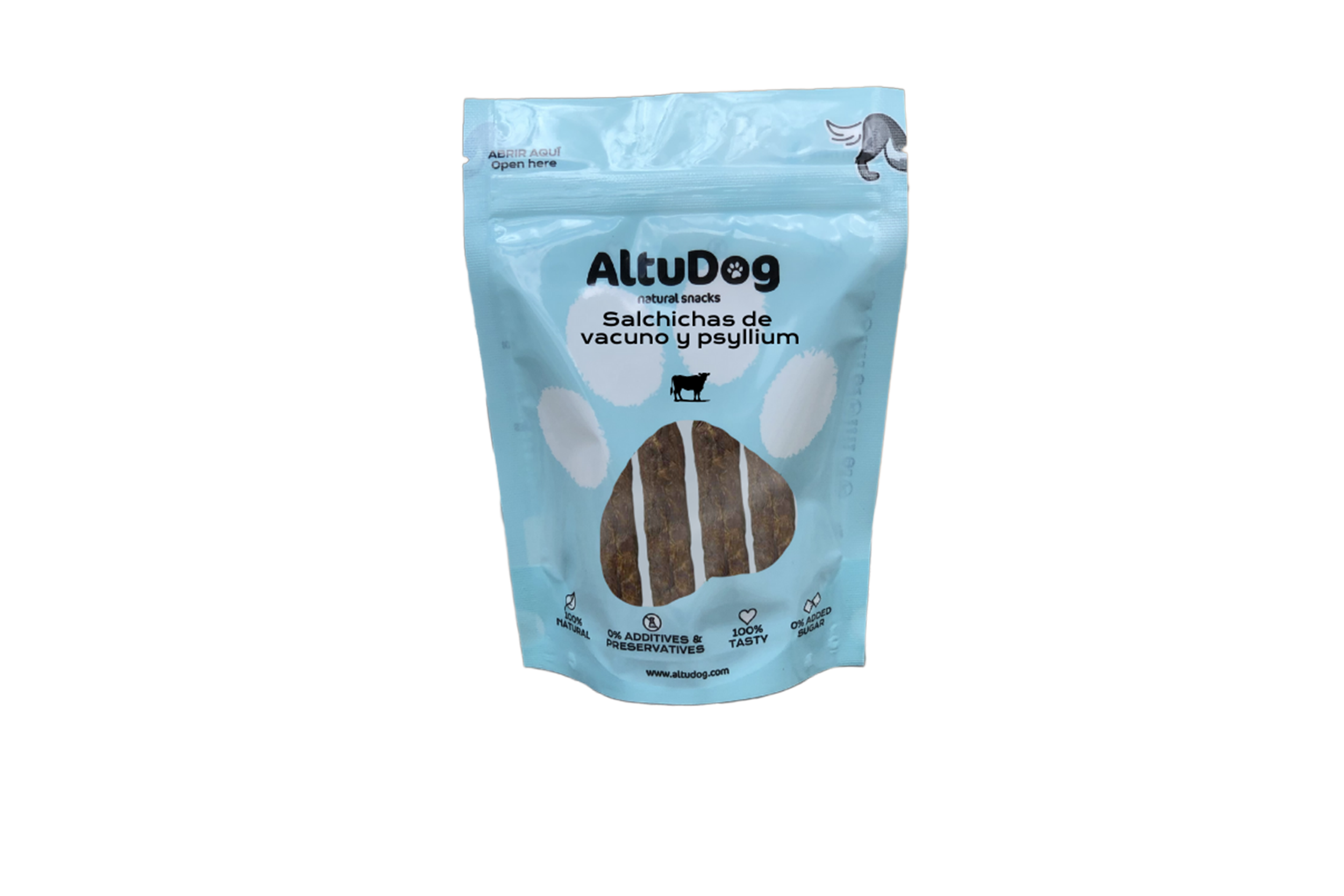 Saucisses de boeuf et psyllium, 100g