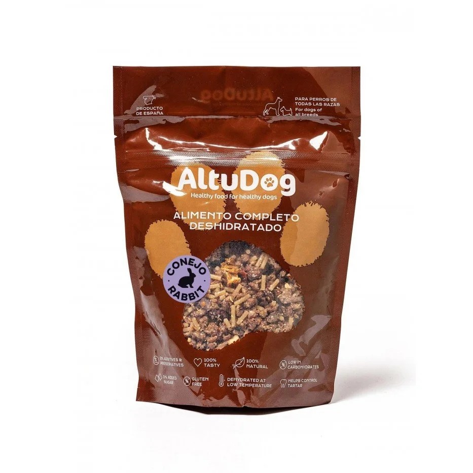 Menu Lapin pour chiens avec riz 1 kg
