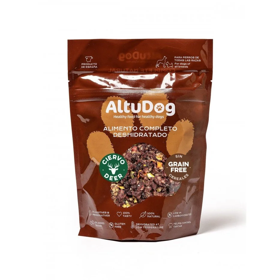 Menu Cerf sans céréales pour chiens et chats 1 kg