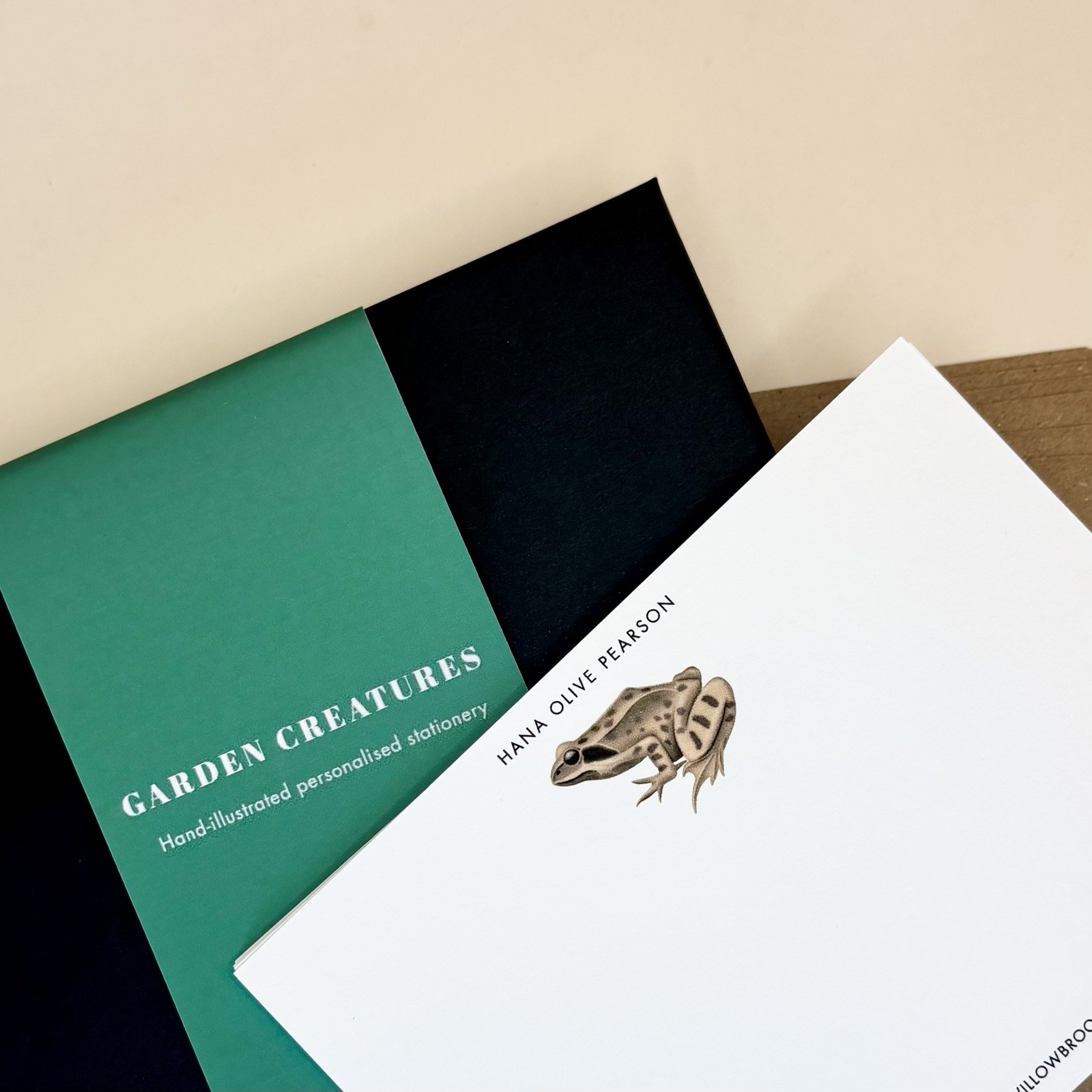 Tortoiseshell Butterfly Personalised Notecard Set