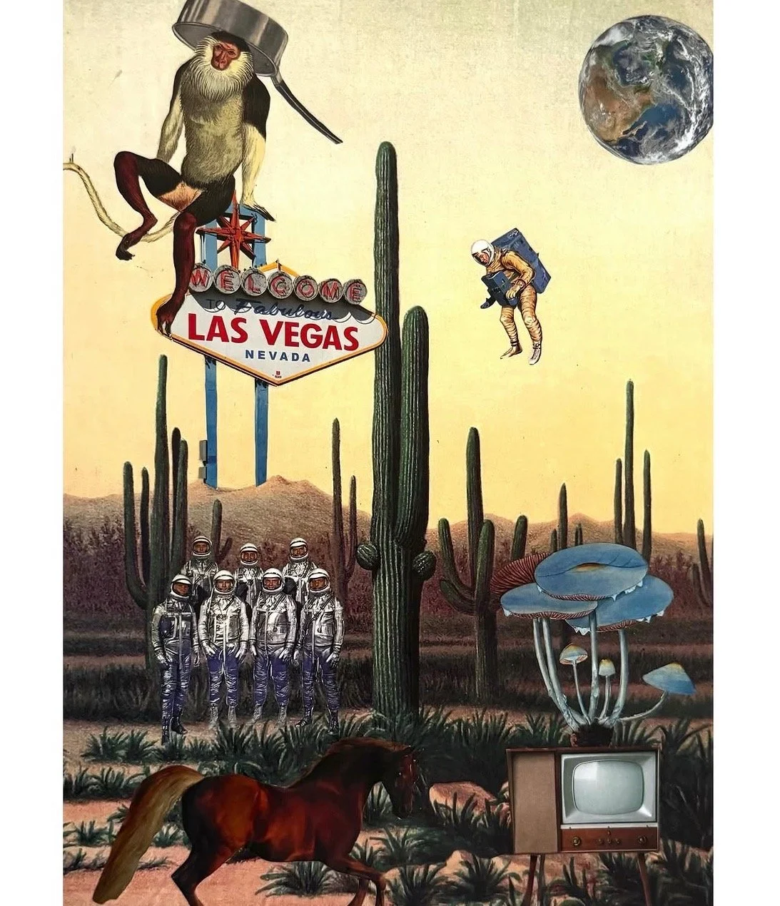 Untitled, collage on paper, 2023