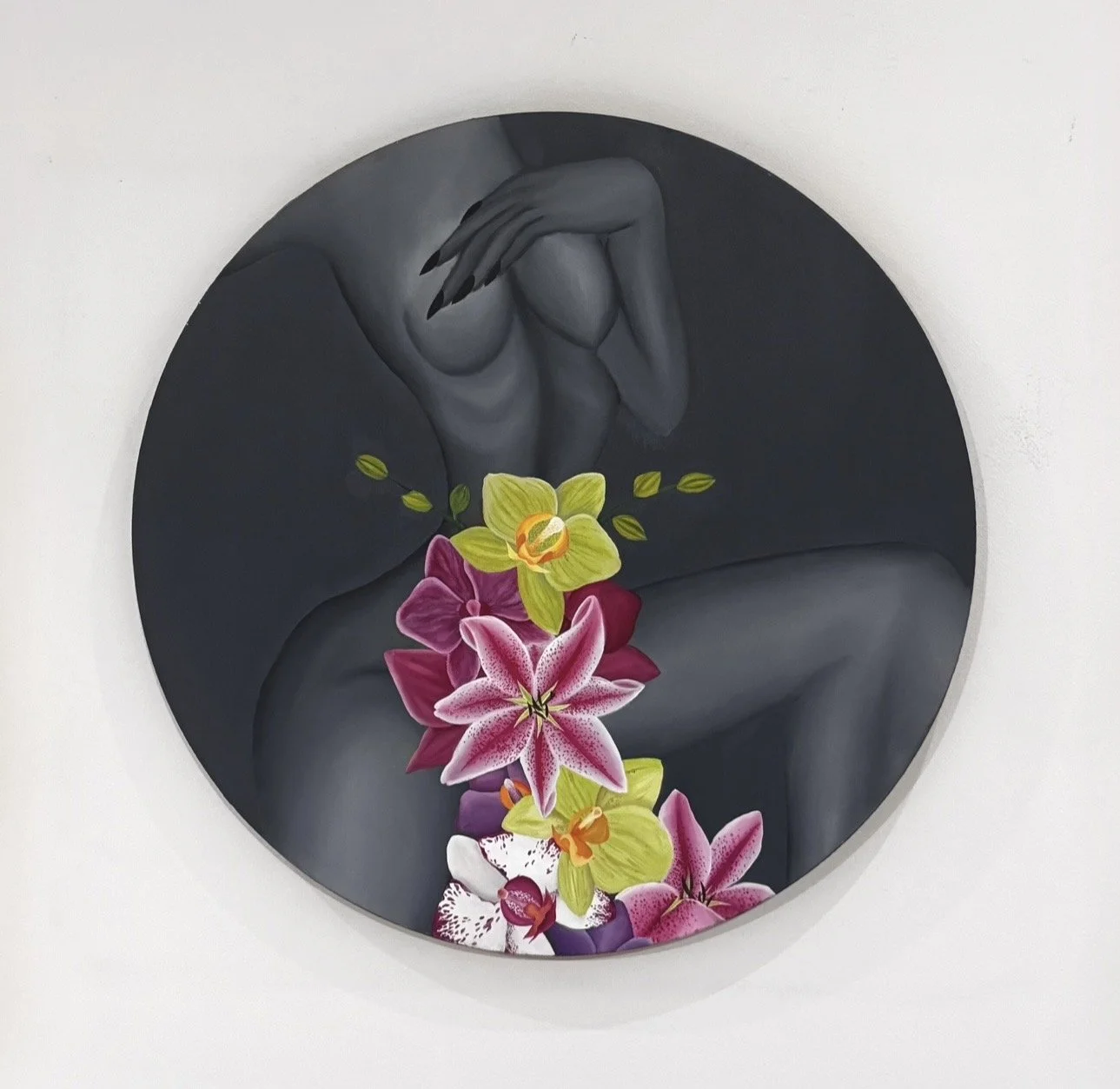 Give her Flowers, oil on canvas, 2025