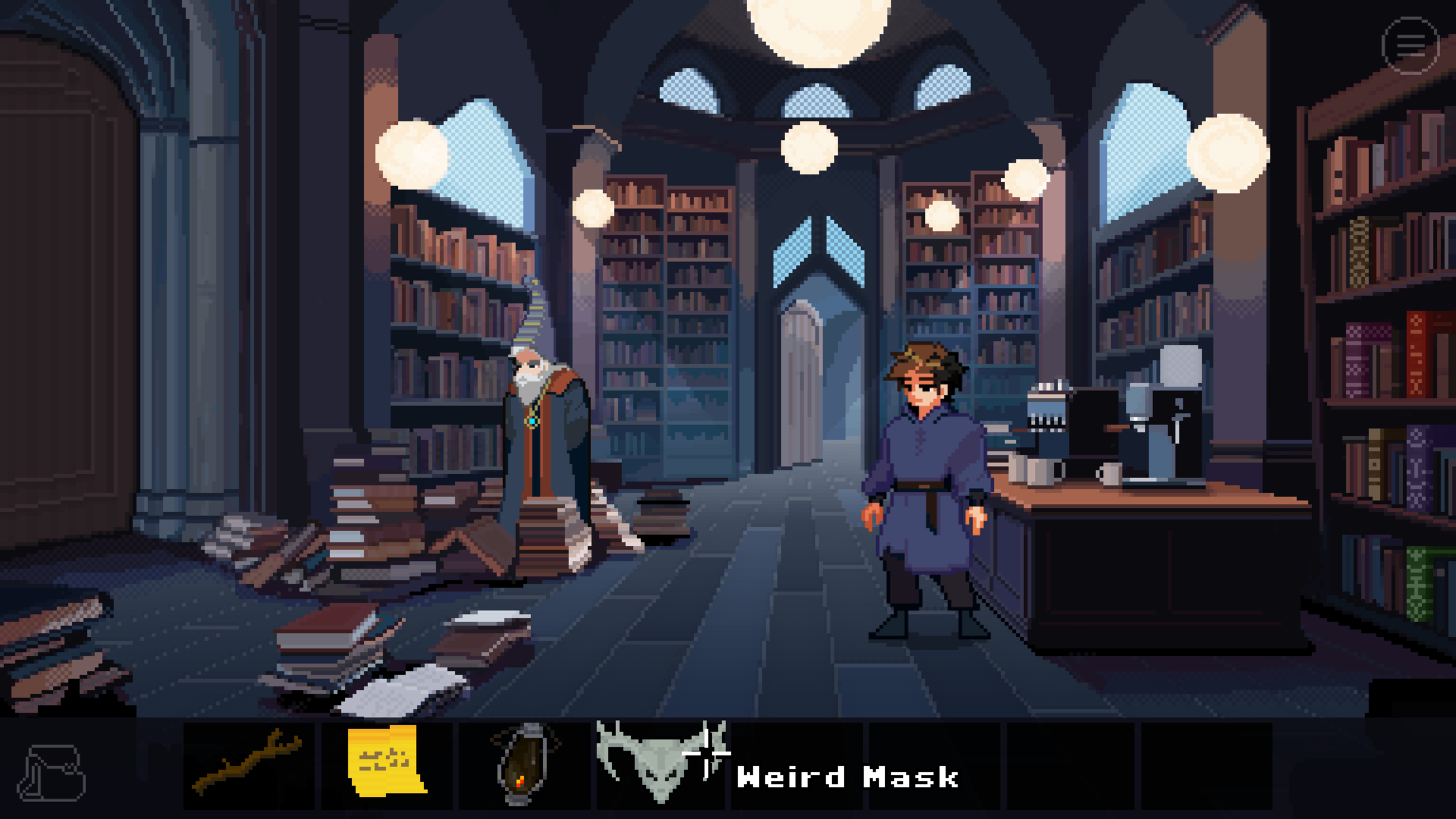 Inventory. The oil lamp will be useful. The rest: Tim’s problem.