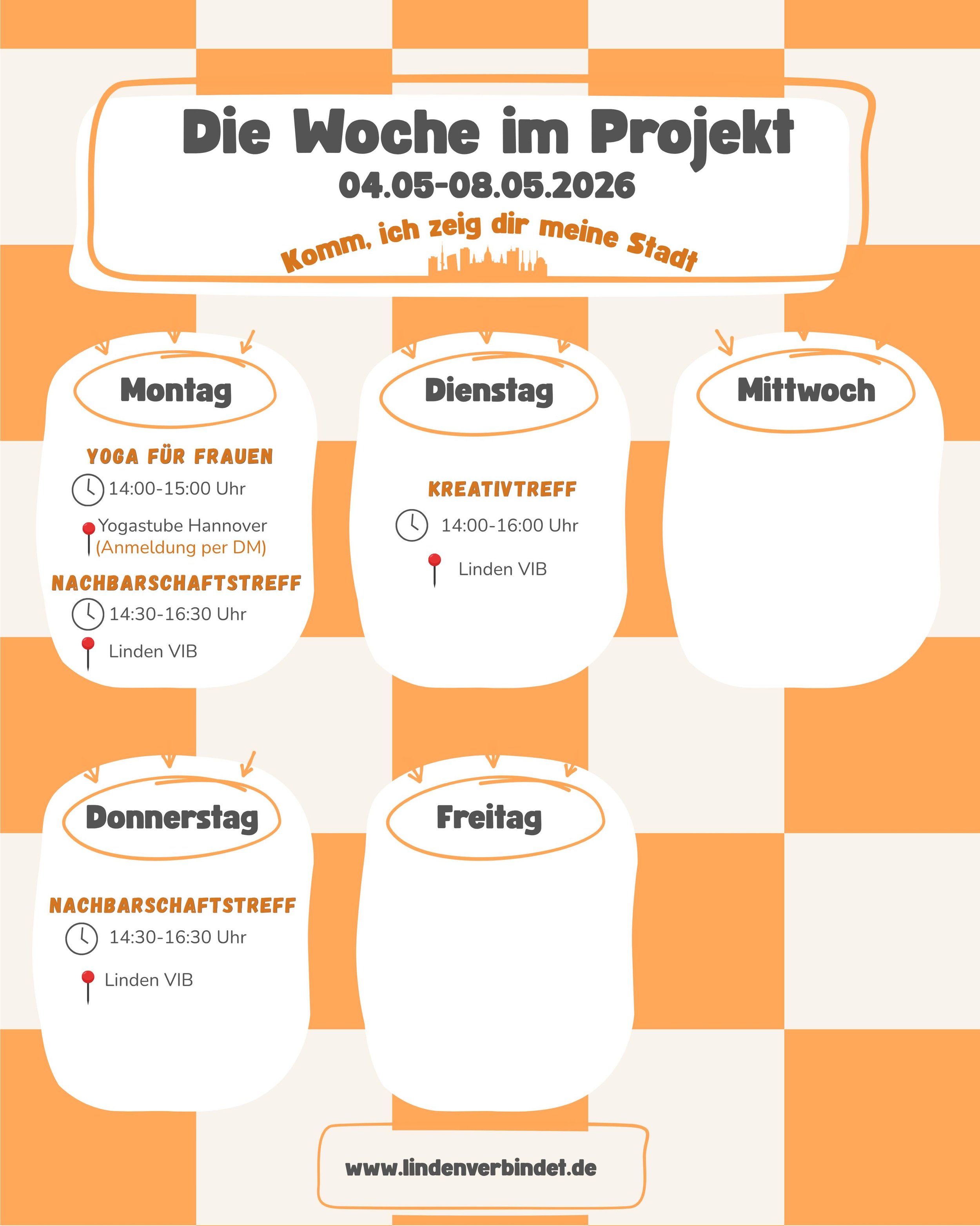 Diese Woche bei uns! Bist du dabei? 

#bgzvorort #lindenverbindet #kommichzeigdir #lindenvib