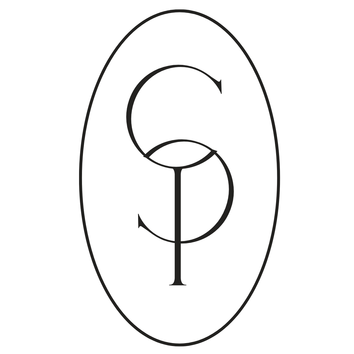 Black number 6 with an inner circular arrow design on a black background.