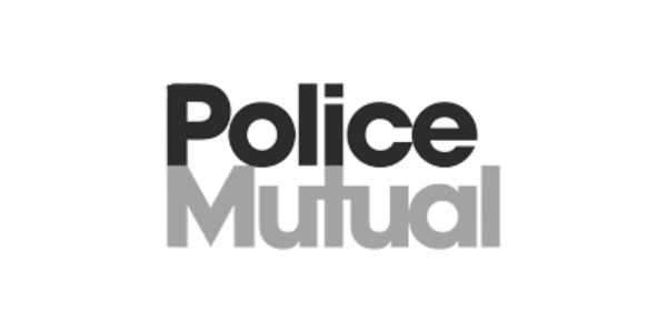 Police Mutual logo in black and gray text.