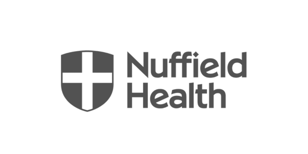 Nuffield Health logo with shield and cross symbol