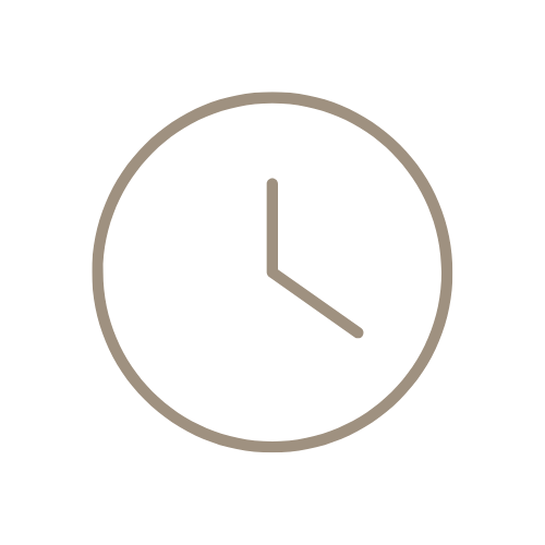 Minimalist clock face showing the time as 3:00