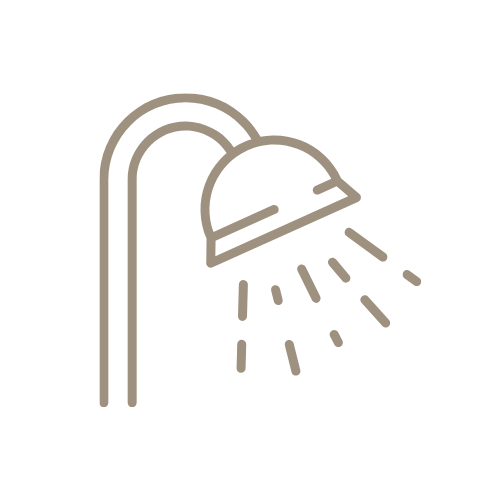 Shower head with water spray