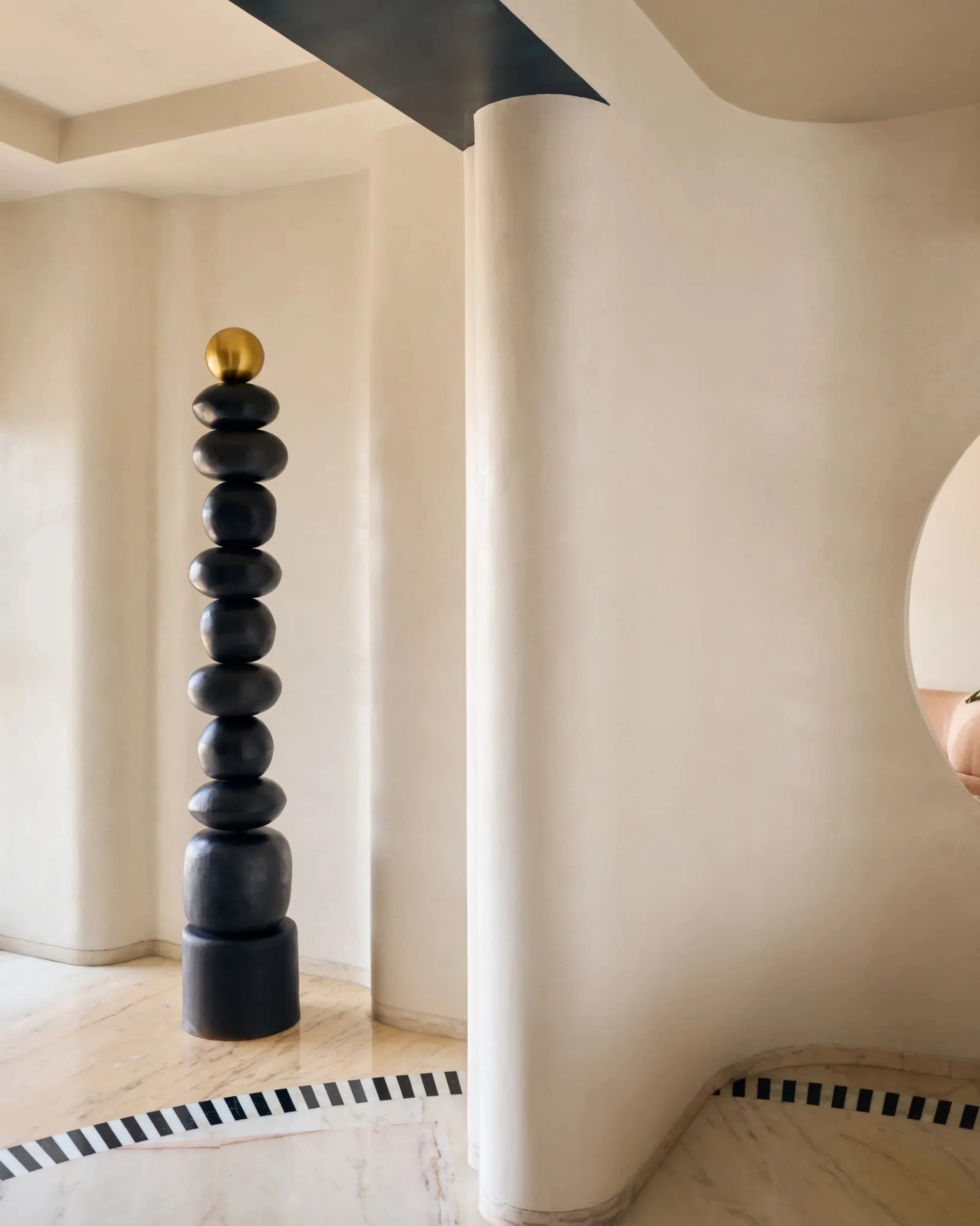 More from one of our favourite projects.
A beautiful study in Grounded Futurism by FADD Studio.

Interior by @faddstudio.
Photography by @gokulraokadam.
Featured in Architectural Digest Middle East. 

#InteriorDesign #HospitalityDesign #SpatialDesign