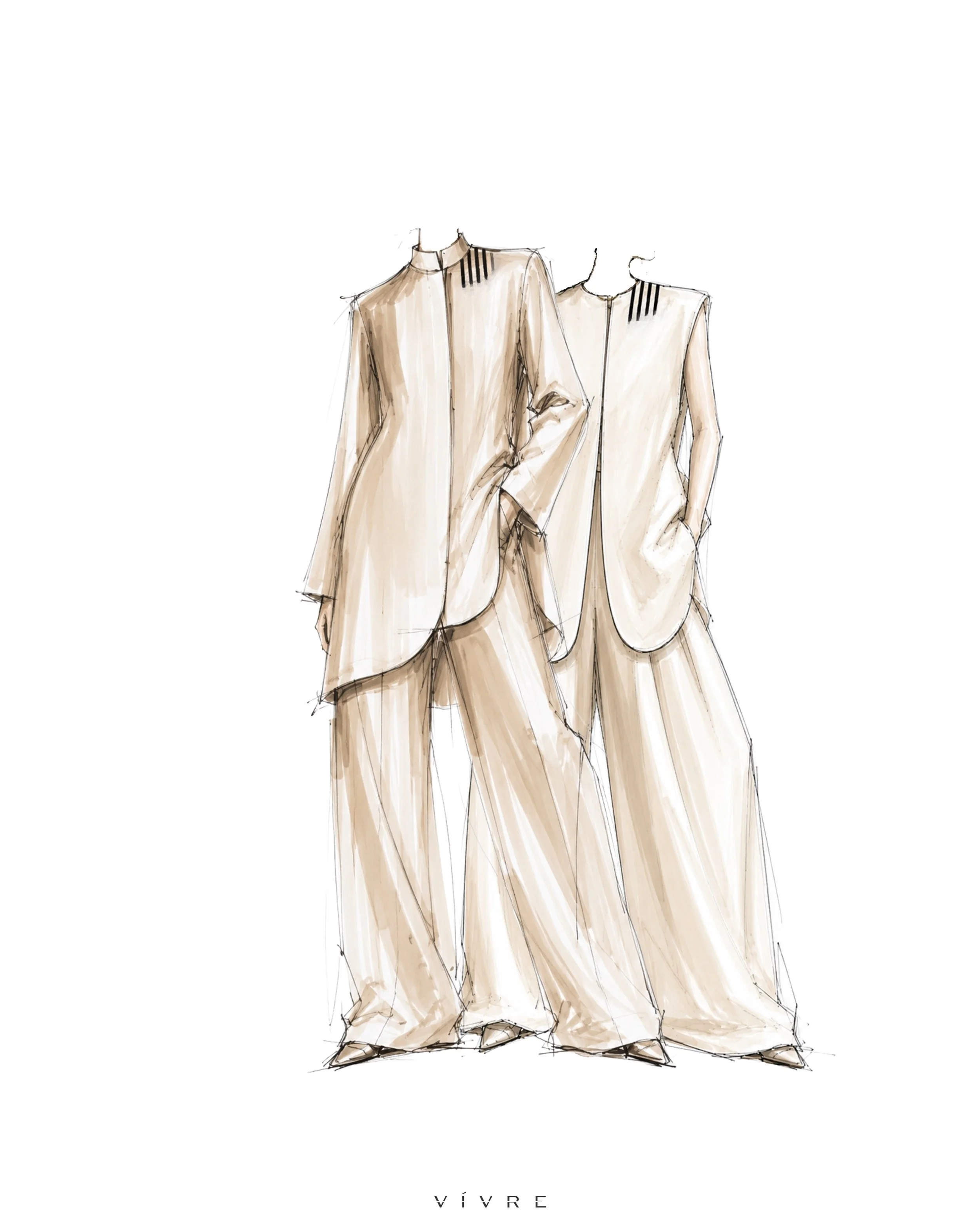 Our newest conceptualised bespoke collection.

An exploration of silhouette, proportion and architectural form before the garments move into development.

V&iacute;vre.

#UniformDesign #CapsuleCollection #HospitalityDesign #SpatialDesign #DesignProce